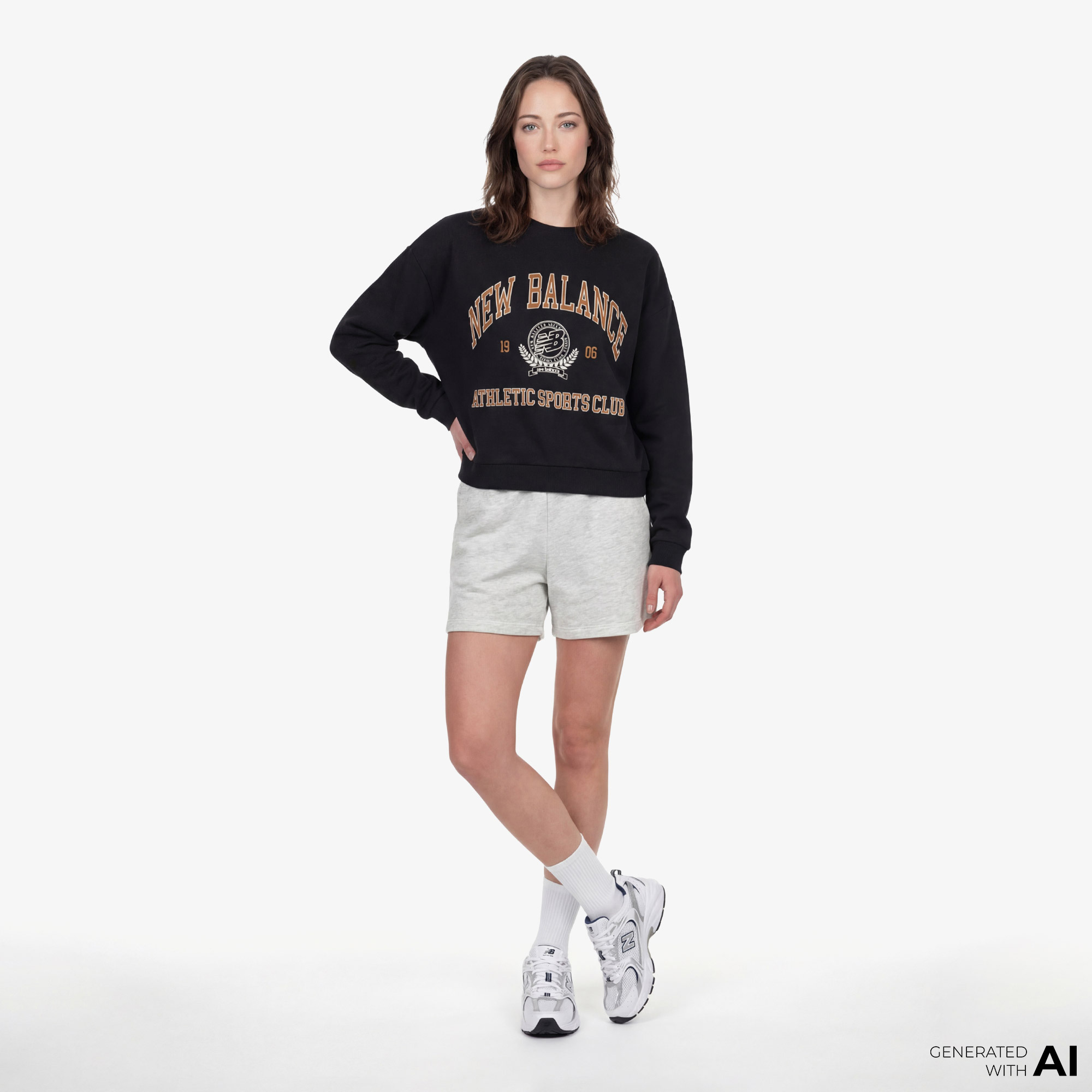 New Balance Lifestyle Kadın Siyah Sweatshirt