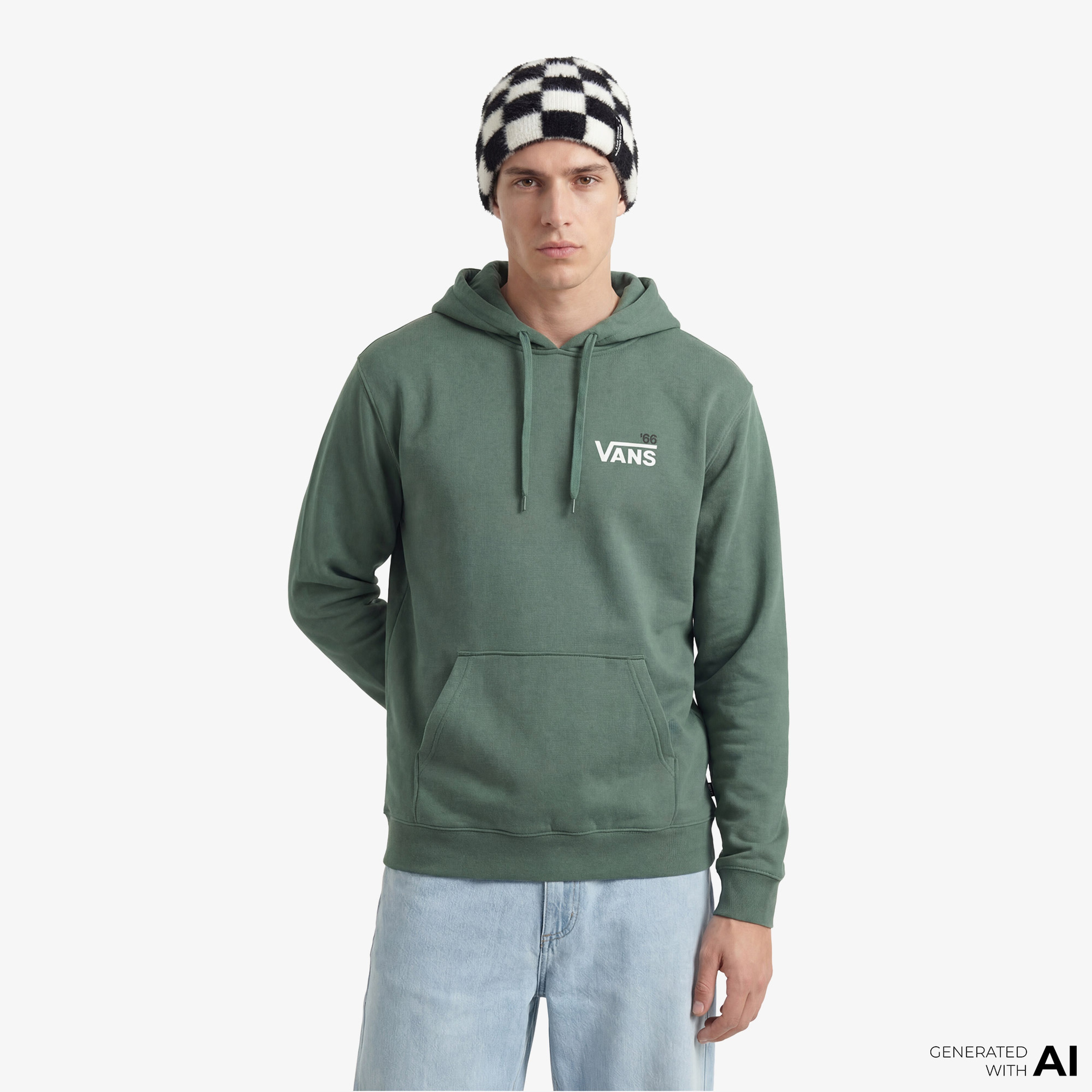 Vans Posted Loose Pullover Erkek Yeşil Sweatshirt