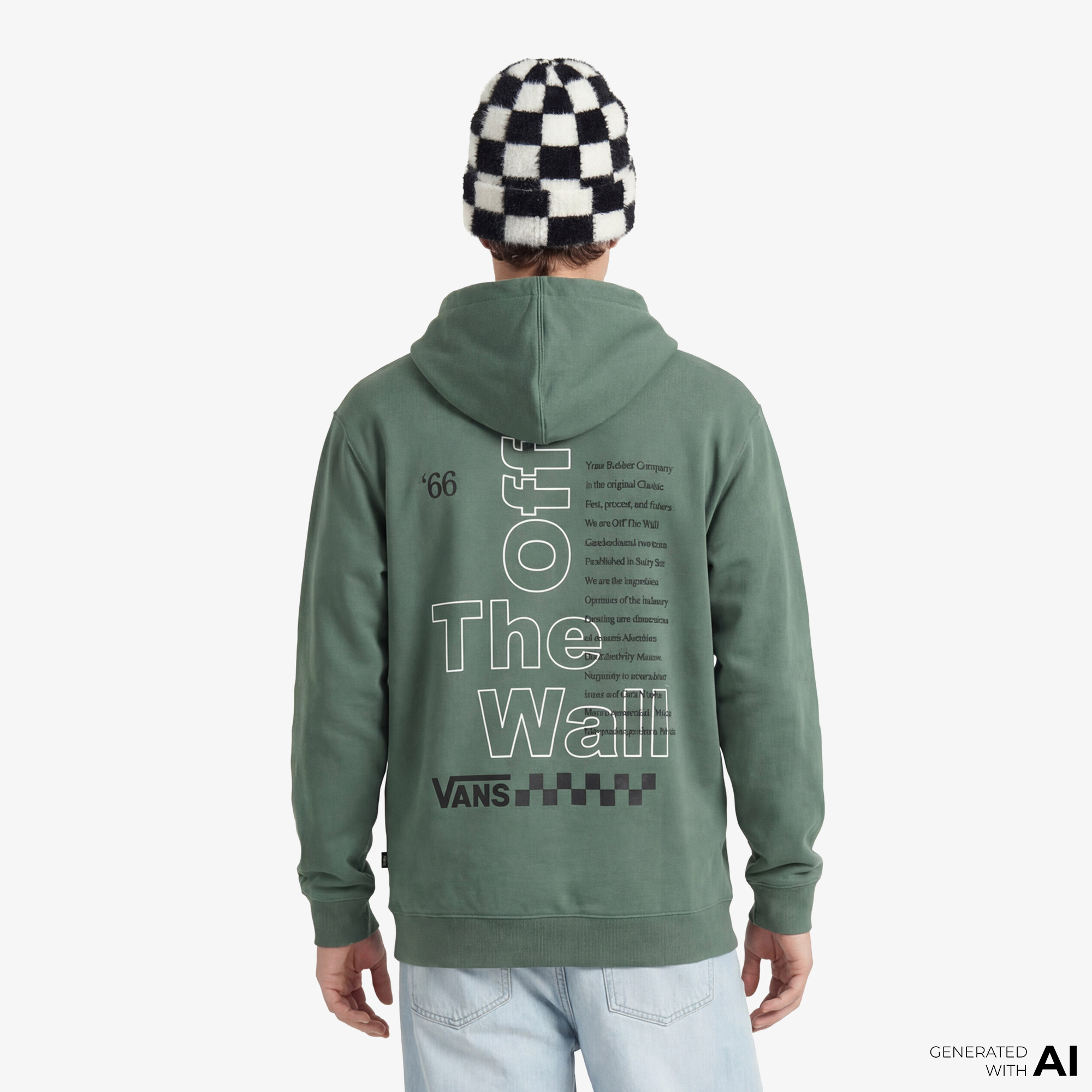 Vans Posted Loose Pullover Erkek Yeşil Sweatshirt