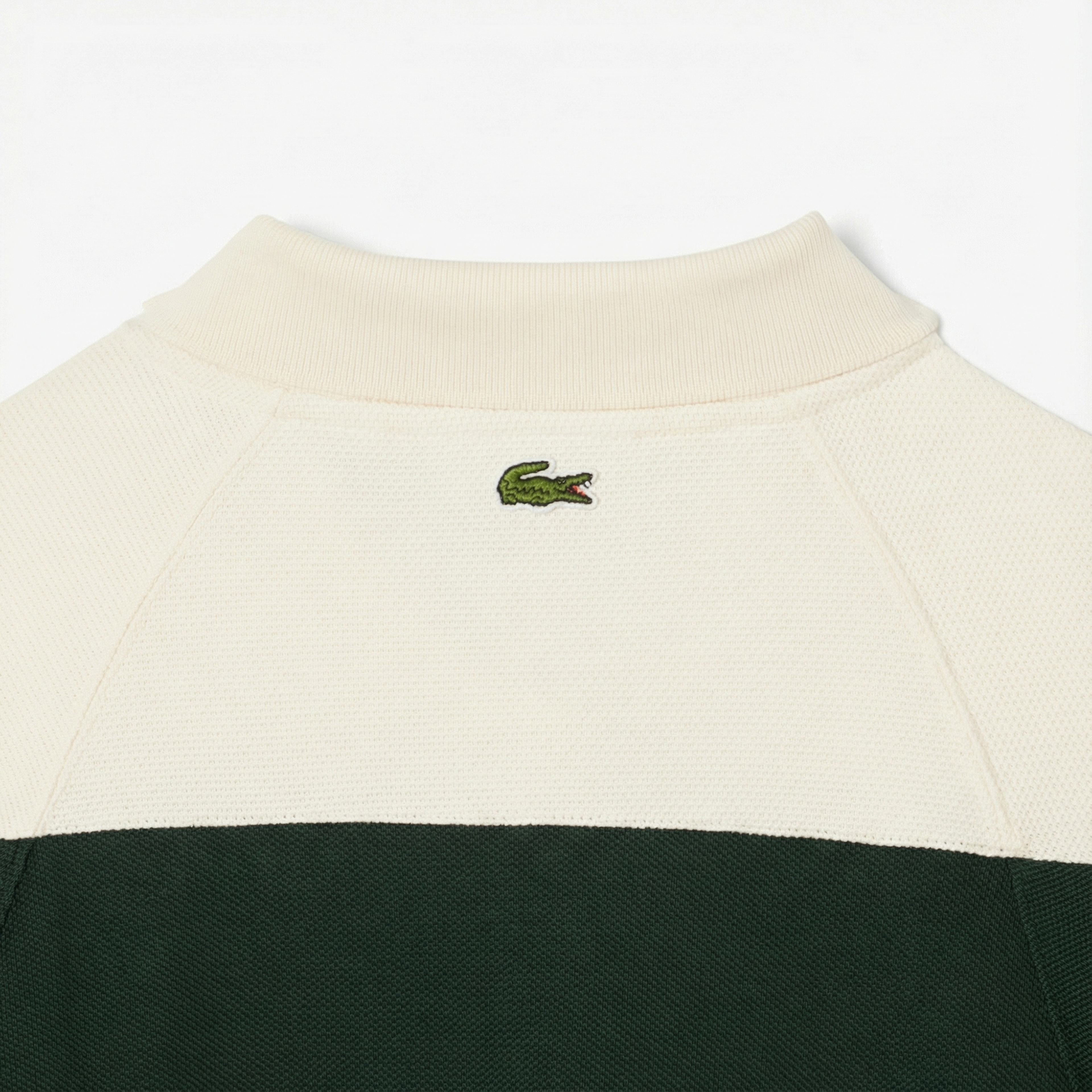 Kadın Slim Fit Uzun Kollu Polo Yaka Renk Bloklu Koyu Yeşil Elbise