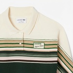 Kadın Slim Fit Uzun Kollu Polo Yaka Renk Bloklu Koyu Yeşil Elbise