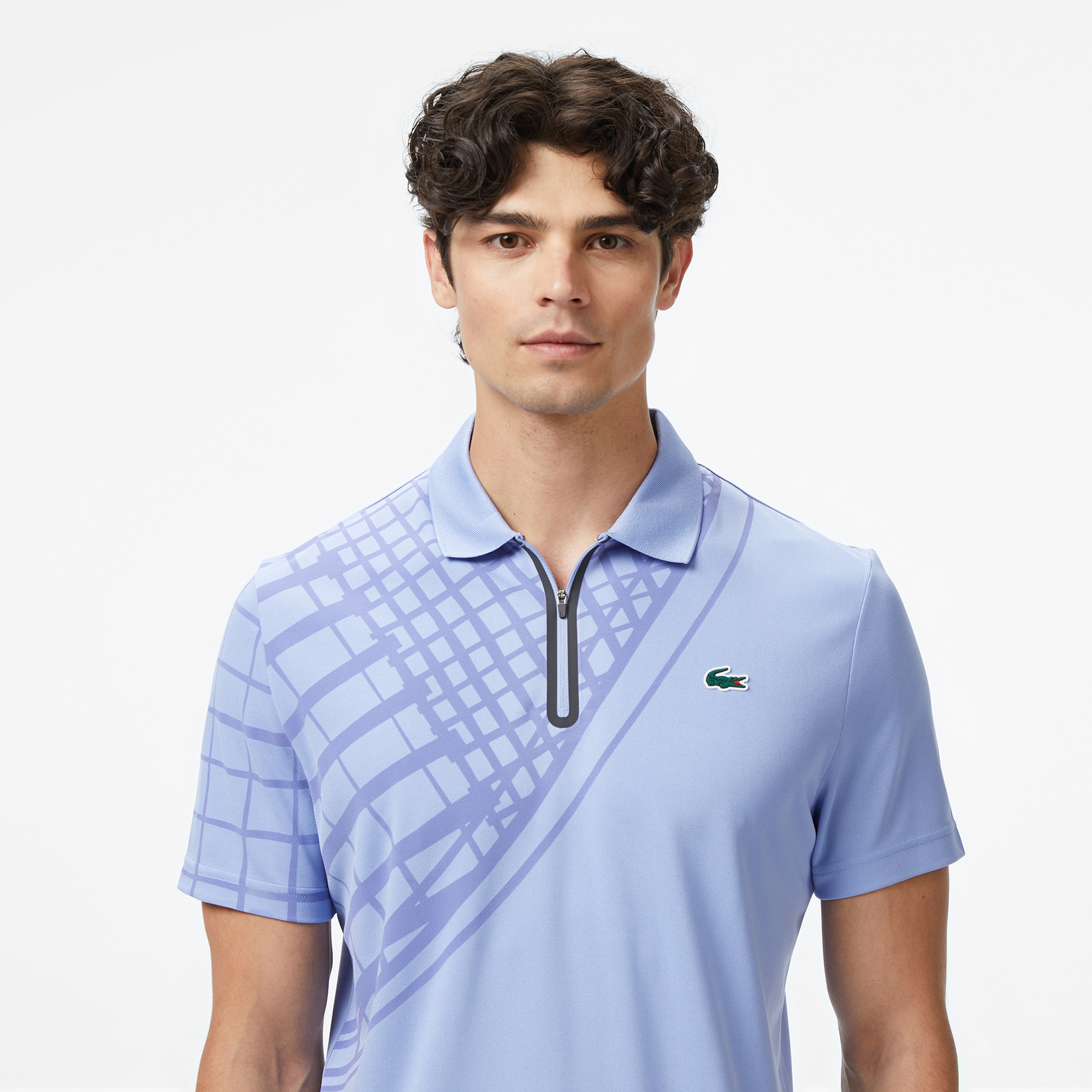 Lacoste Erkek Slim Fit Baskılı Mavi Polo