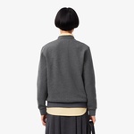 Lacoste Kadın Relaxed Fit Bisiklet Yaka Gri Sweatshirt