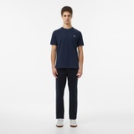Lacoste x Rolex Paris Unisex Regular Fit Bisiklet Yaka Lacivert T-Shirt