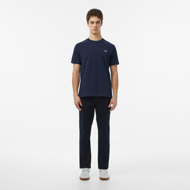 Lacoste x Rolex Paris Unisex Regular Fit Bisiklet Yaka Lacivert T-Shirt