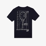 Lacoste x Rolex Paris Unisex Regular Fit Bisiklet Yaka Lacivert T-Shirt