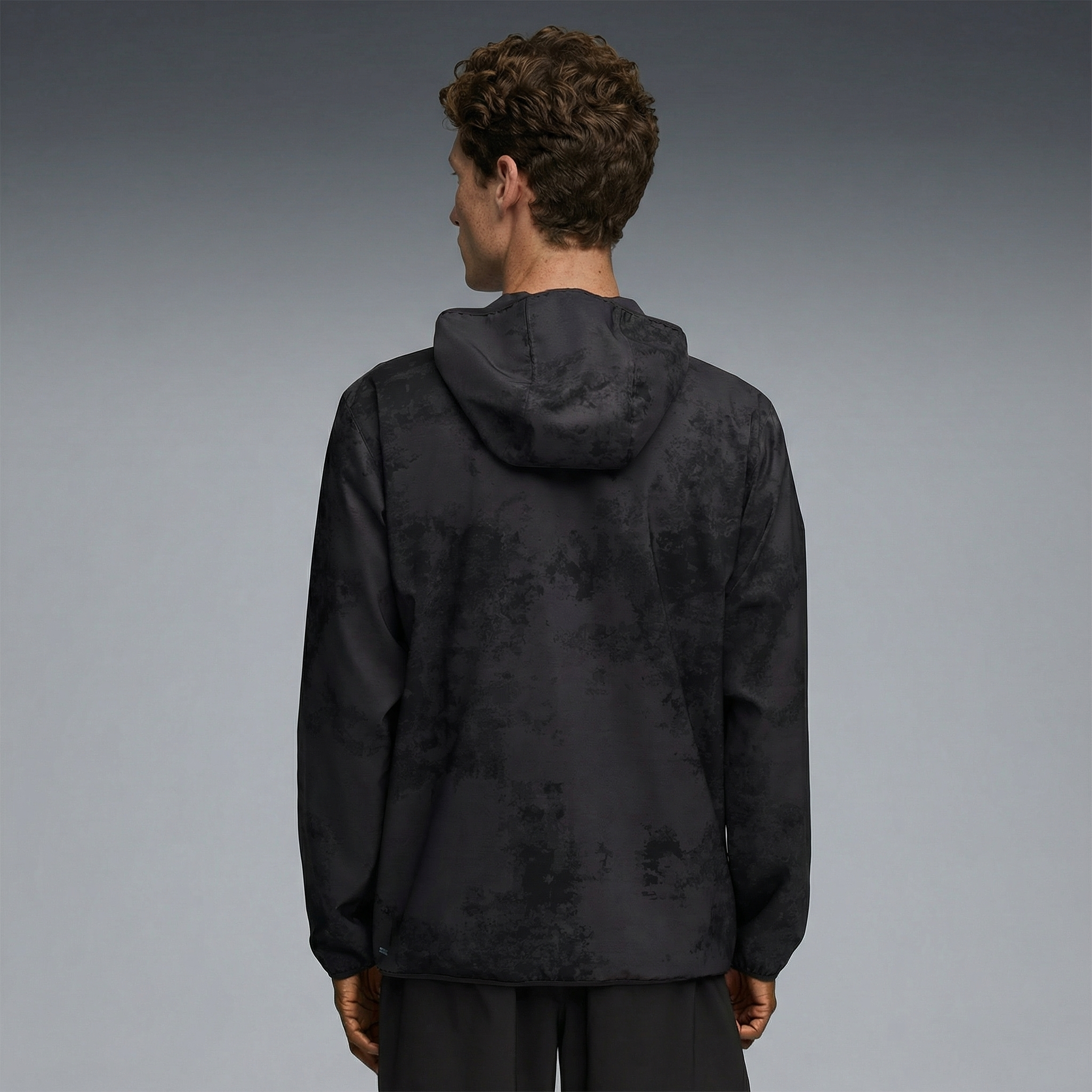 Puma Tad Ess Aop Woven Erkek Siyah Antrenman Ceketi