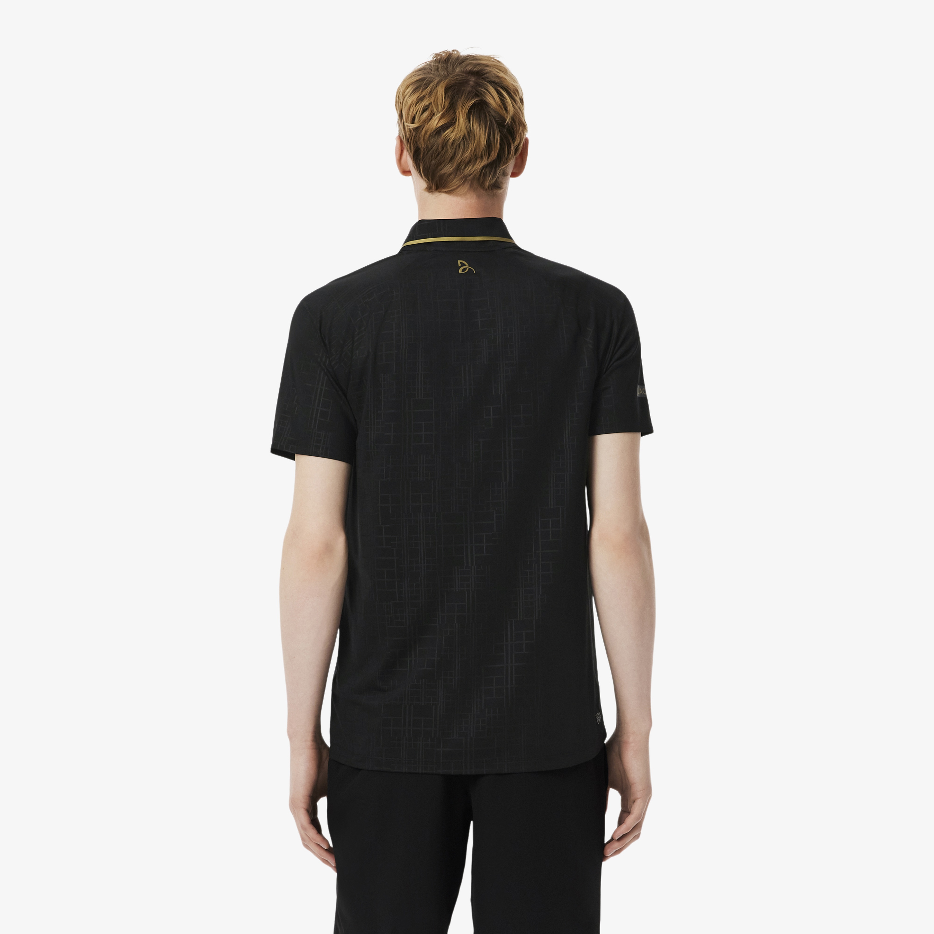 Tennis x Novak Djokovic Erkek Slim Fit  Desenli Siyah Polo