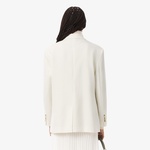 Lacoste Kadın Relaxed Fit Krem Blazer