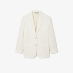 Lacoste Kadın Relaxed Fit Krem Blazer