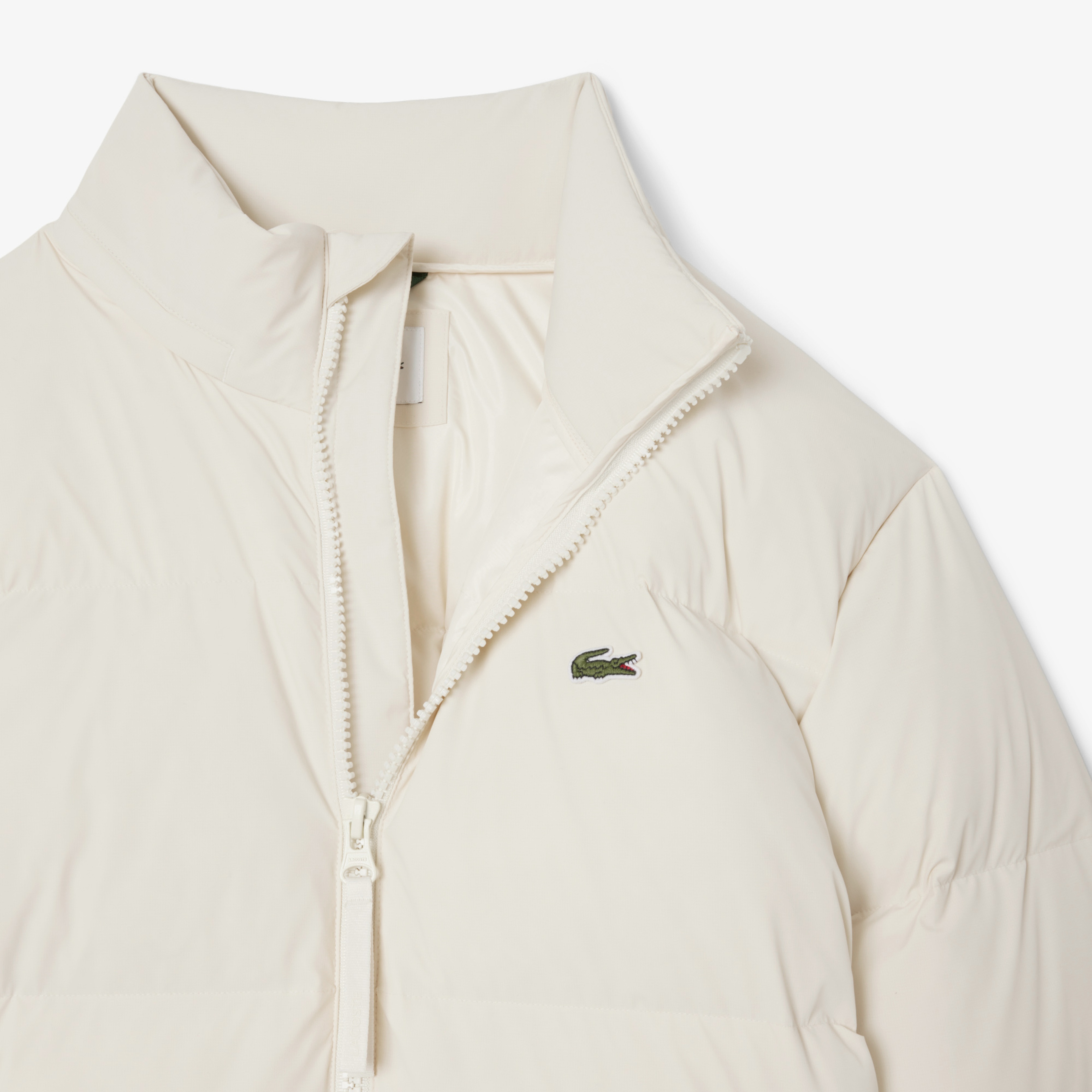 Lacoste Erkek Relaxed Fit Kapüşonlu Krem Mont