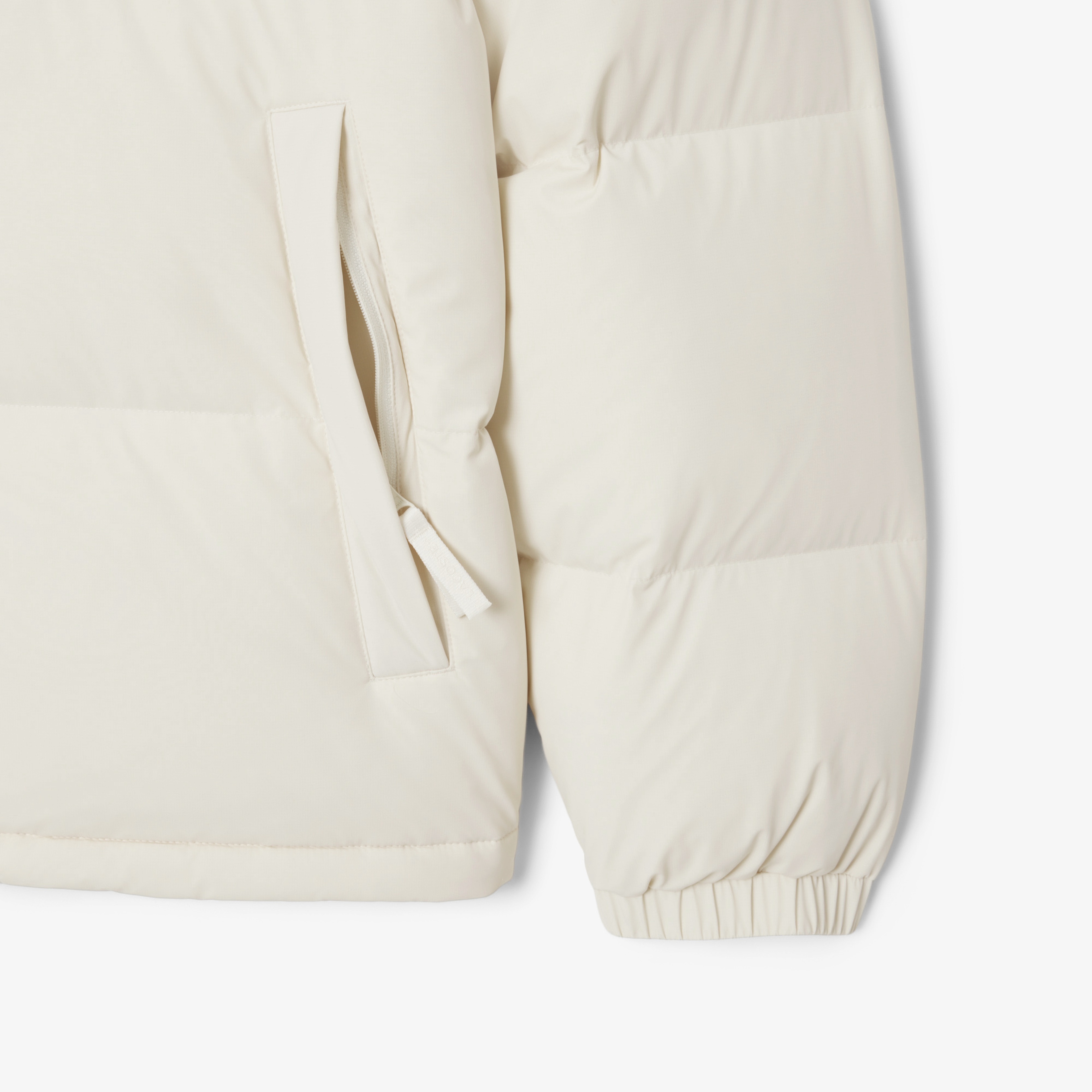 Lacoste Erkek Relaxed Fit Kapüşonlu Krem Mont