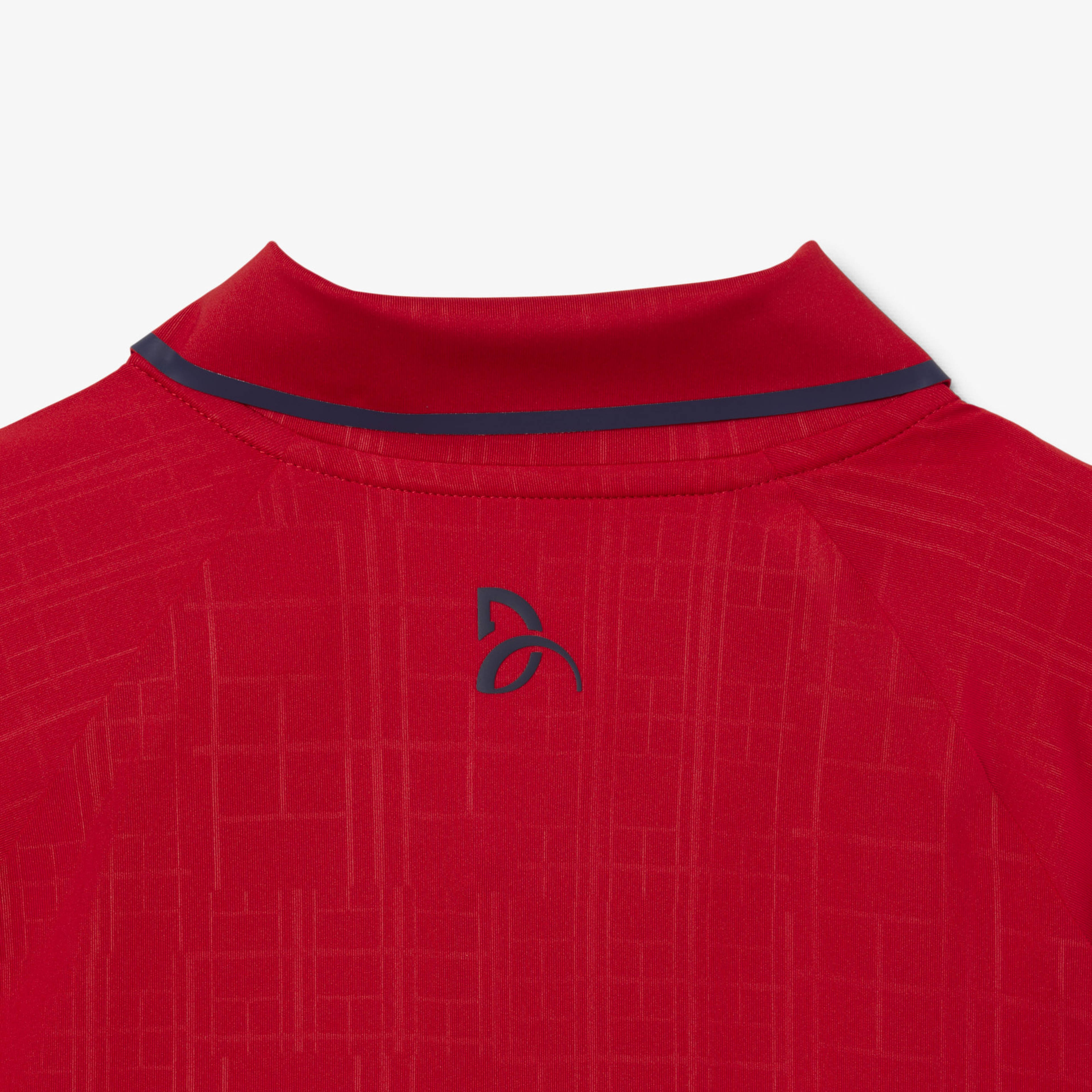 Lacoste Tennis x Novak Djokovic Erkek Slim Fit Desenli Kırmızı Polo