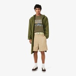 Erkek Classic Fit Bisiklet Yaka Baskılı Haki Sweatshirt