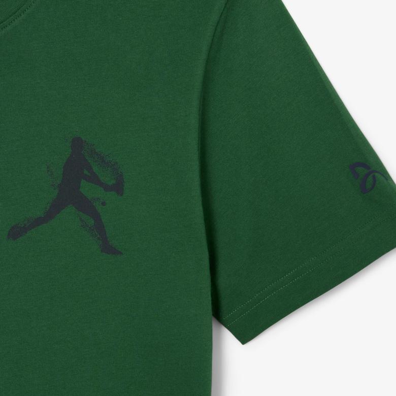 SPORT X Novak Djokovic Erkek Regular Fit Bisiklet Yaka Yeşil T-Shirt