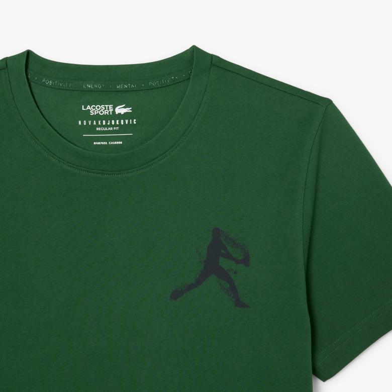 SPORT X Novak Djokovic Erkek Regular Fit Bisiklet Yaka Yeşil T-Shirt