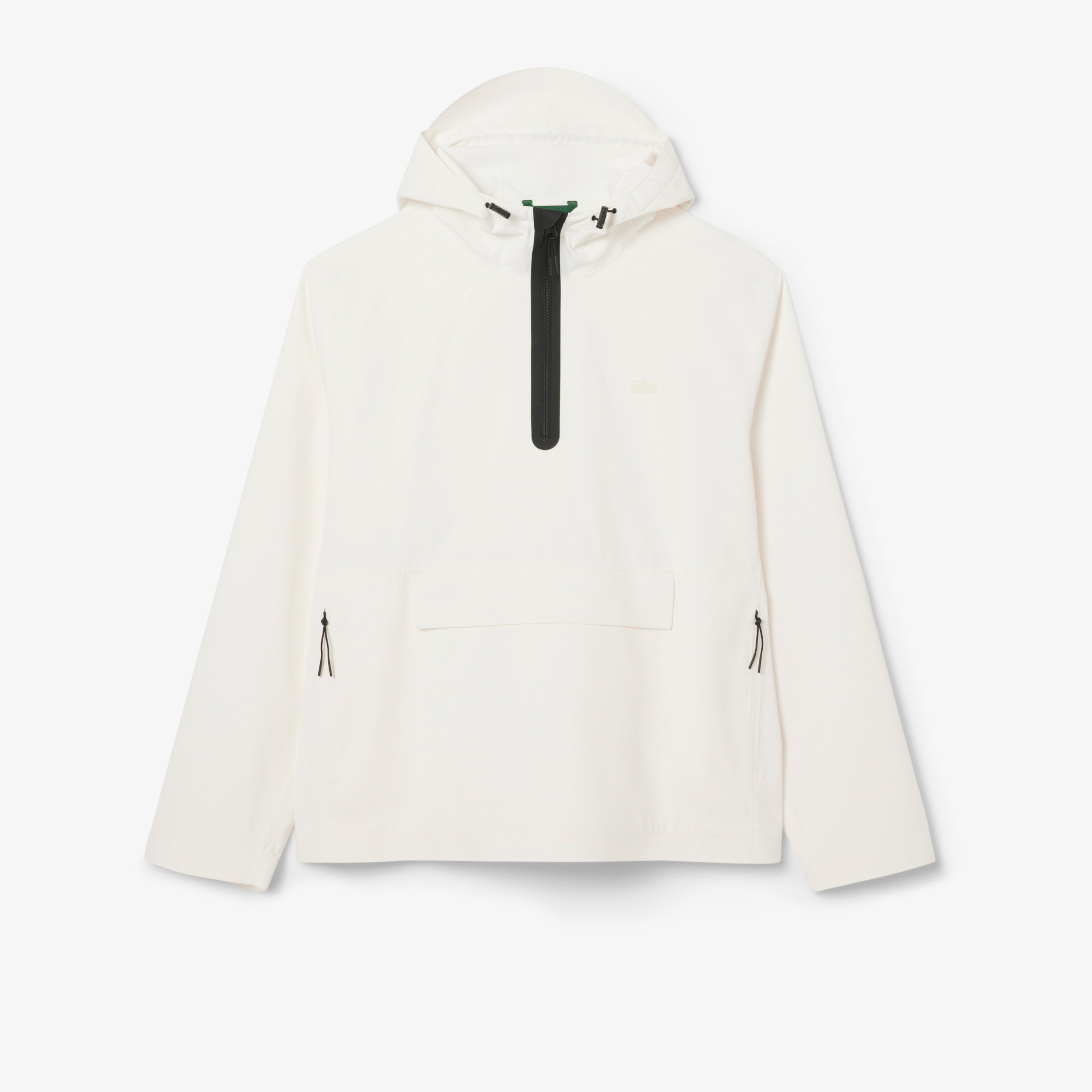 Lacoste Erkek Oversize Fit Kapüşonlu Beyaz Yağmurluk