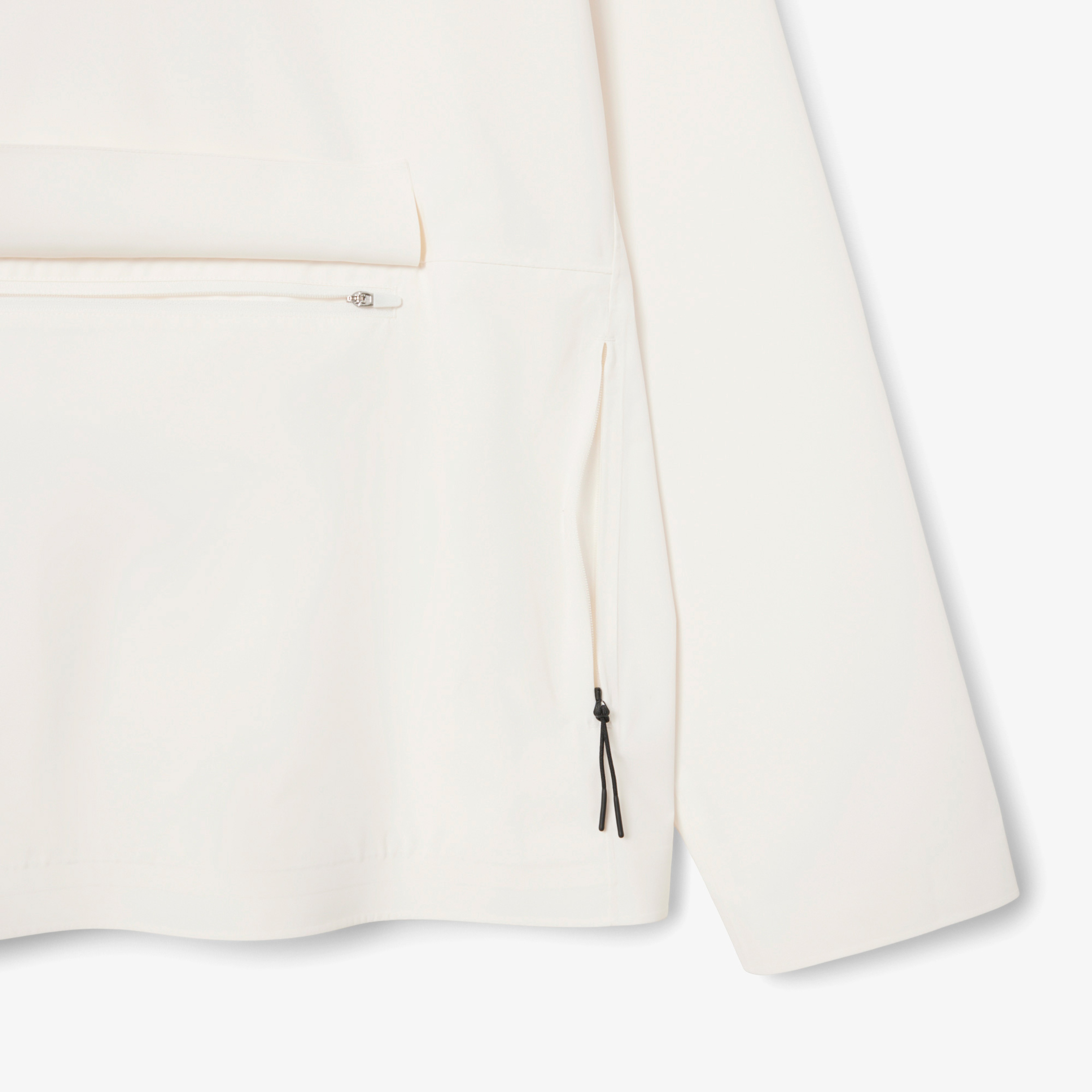 Lacoste Erkek Oversize Fit Kapüşonlu Beyaz Yağmurluk