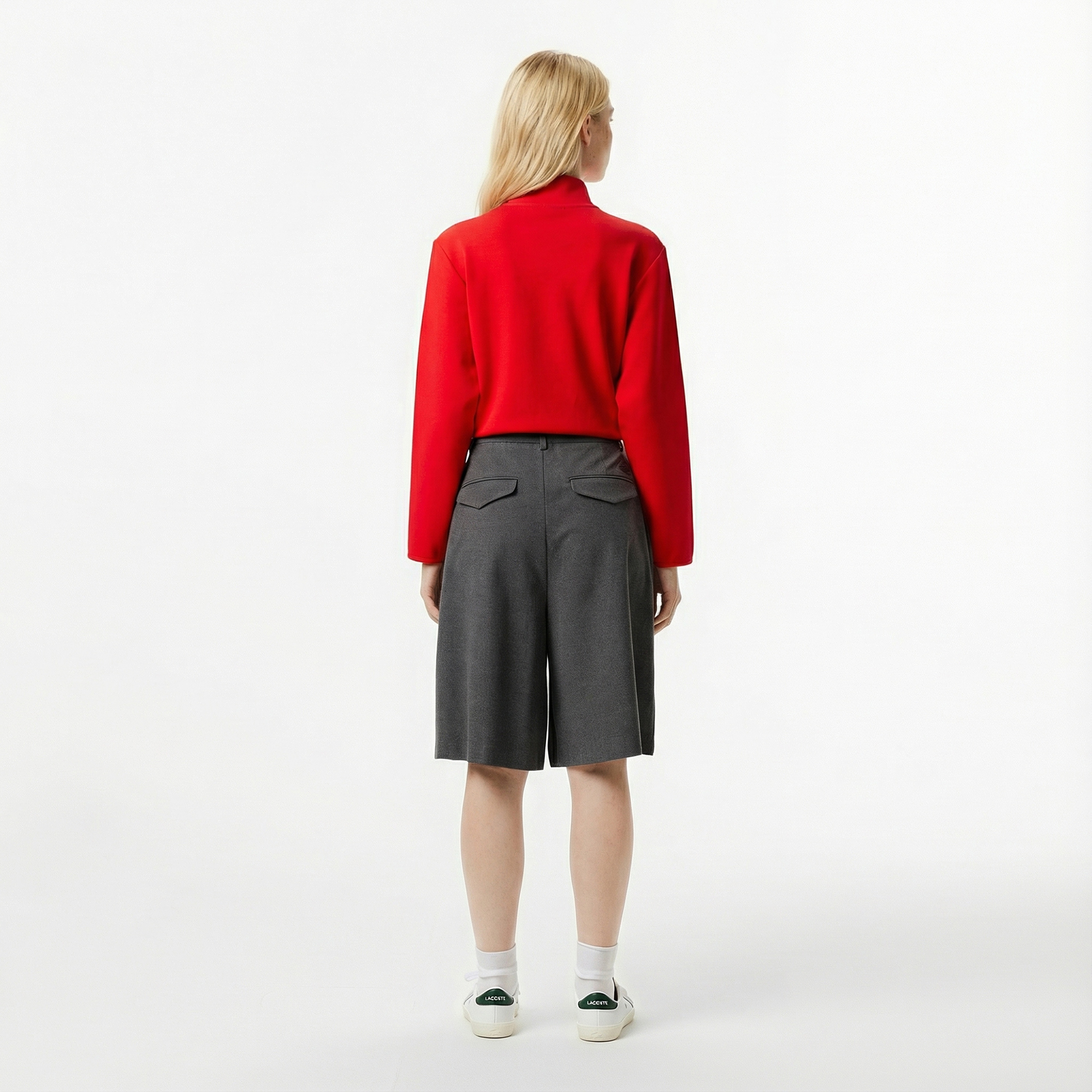 Kadın Gri Bermuda Şort