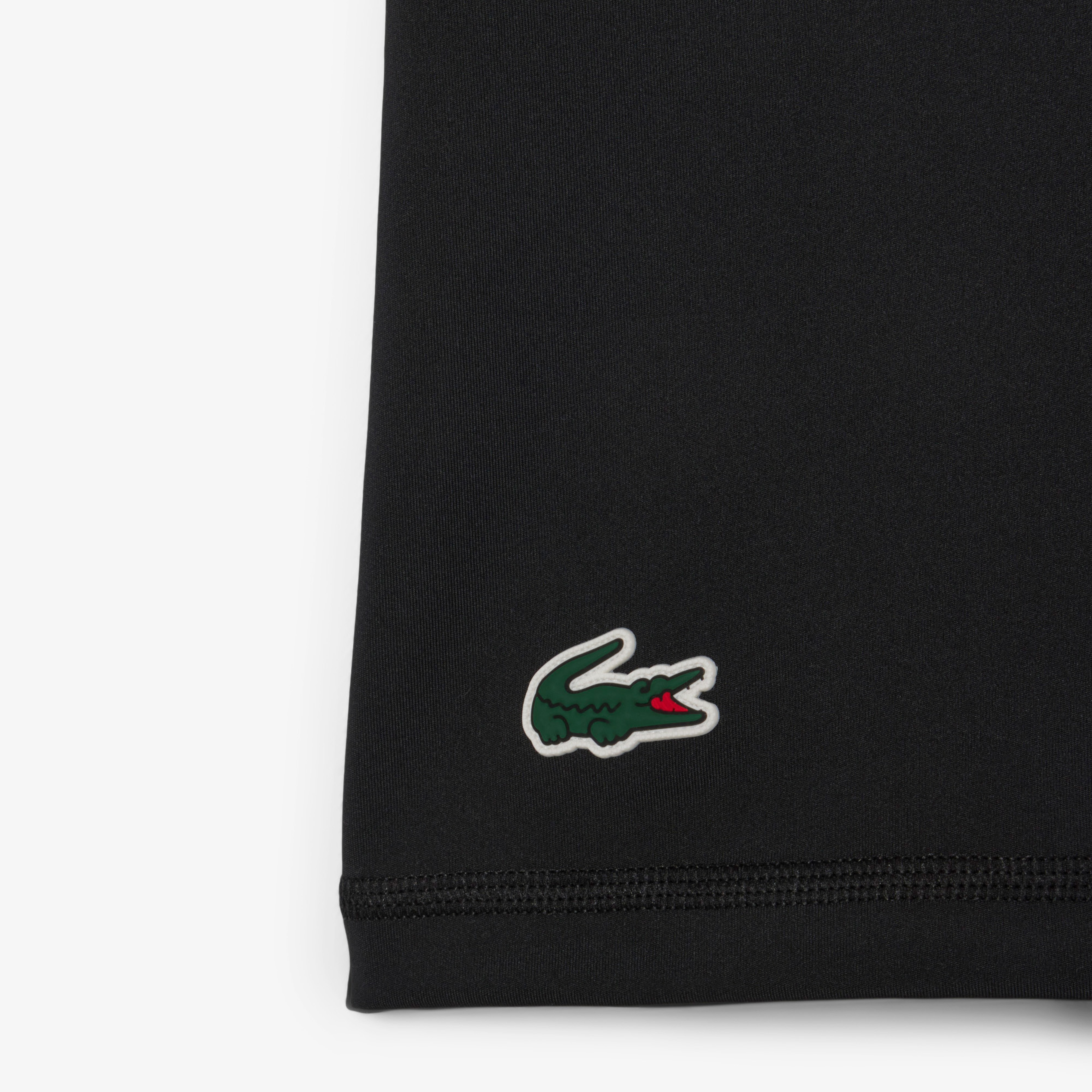 Kadın Flare Fit Kolsuz Polo Yaka Siyah Elbise