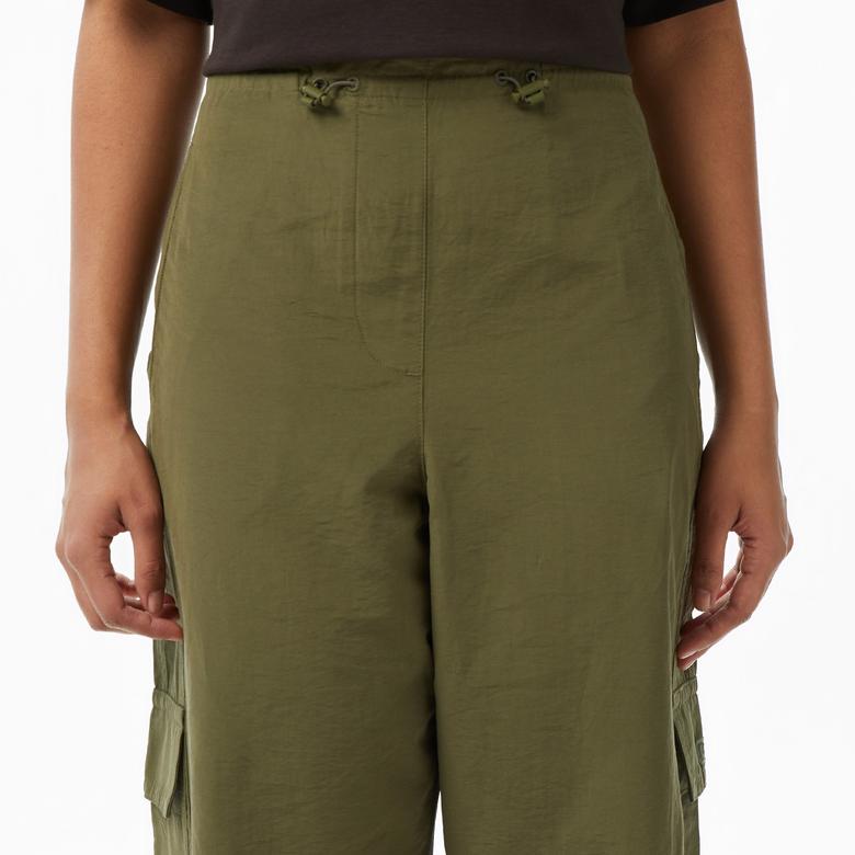 Kadın Oversize Fit Haki Pantolon