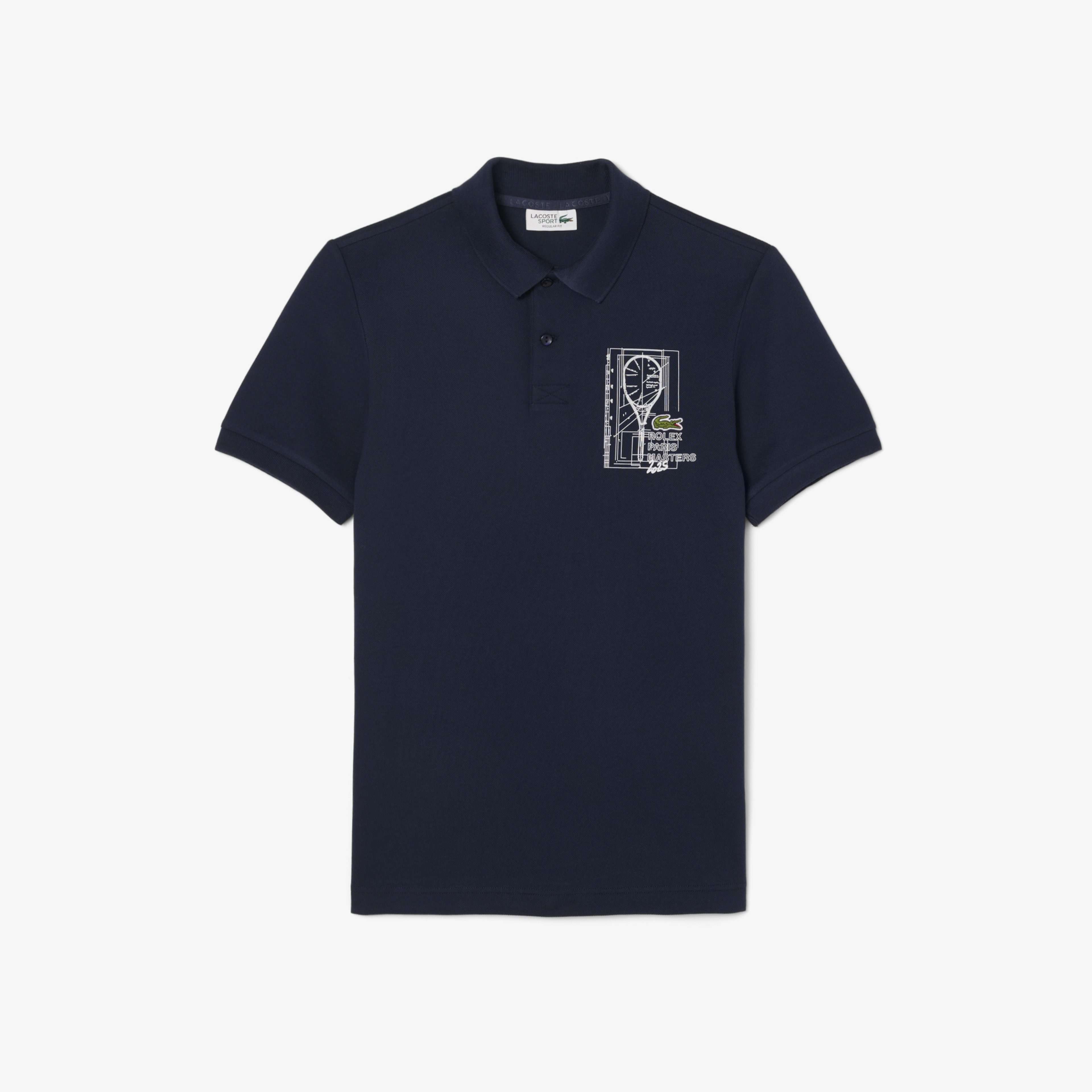 Lacoste Rolex Paris Masters Erkek Regular Fit Baskılı Lacivert Polo
