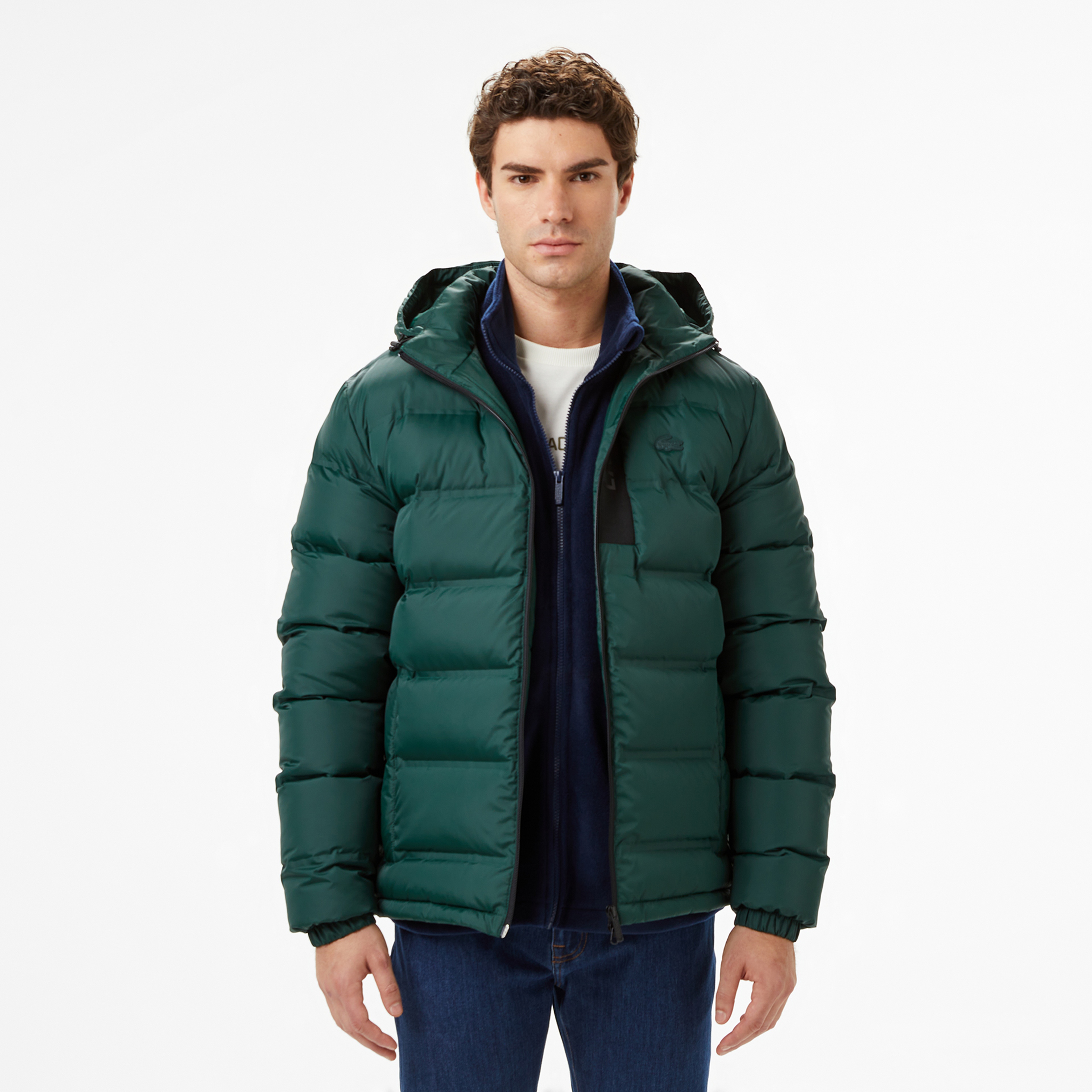 Lacoste Erkek Regular Fit Koyu Yeşil Mont