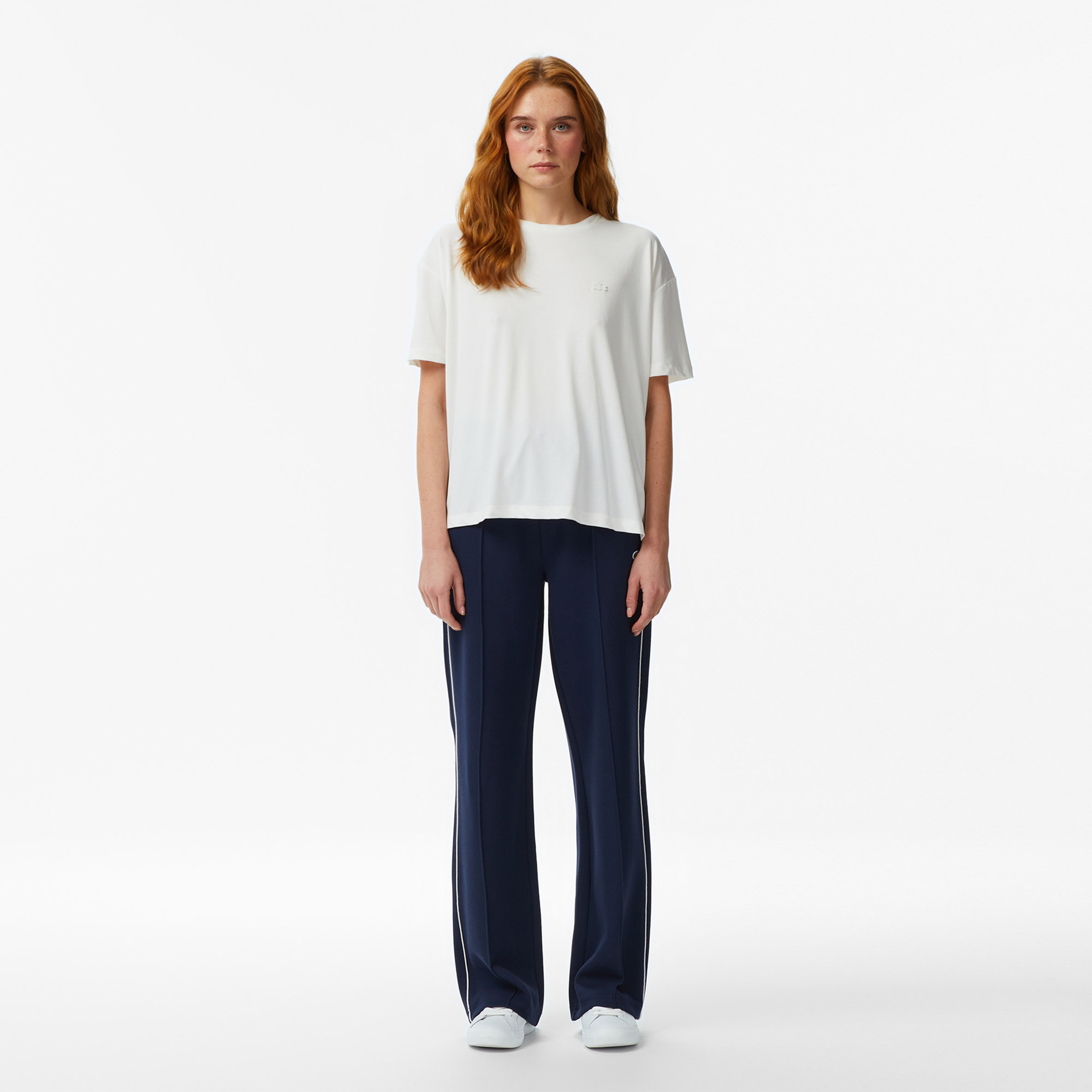 Lacoste Relaxed Fit Kadın Beyaz T-Shirt