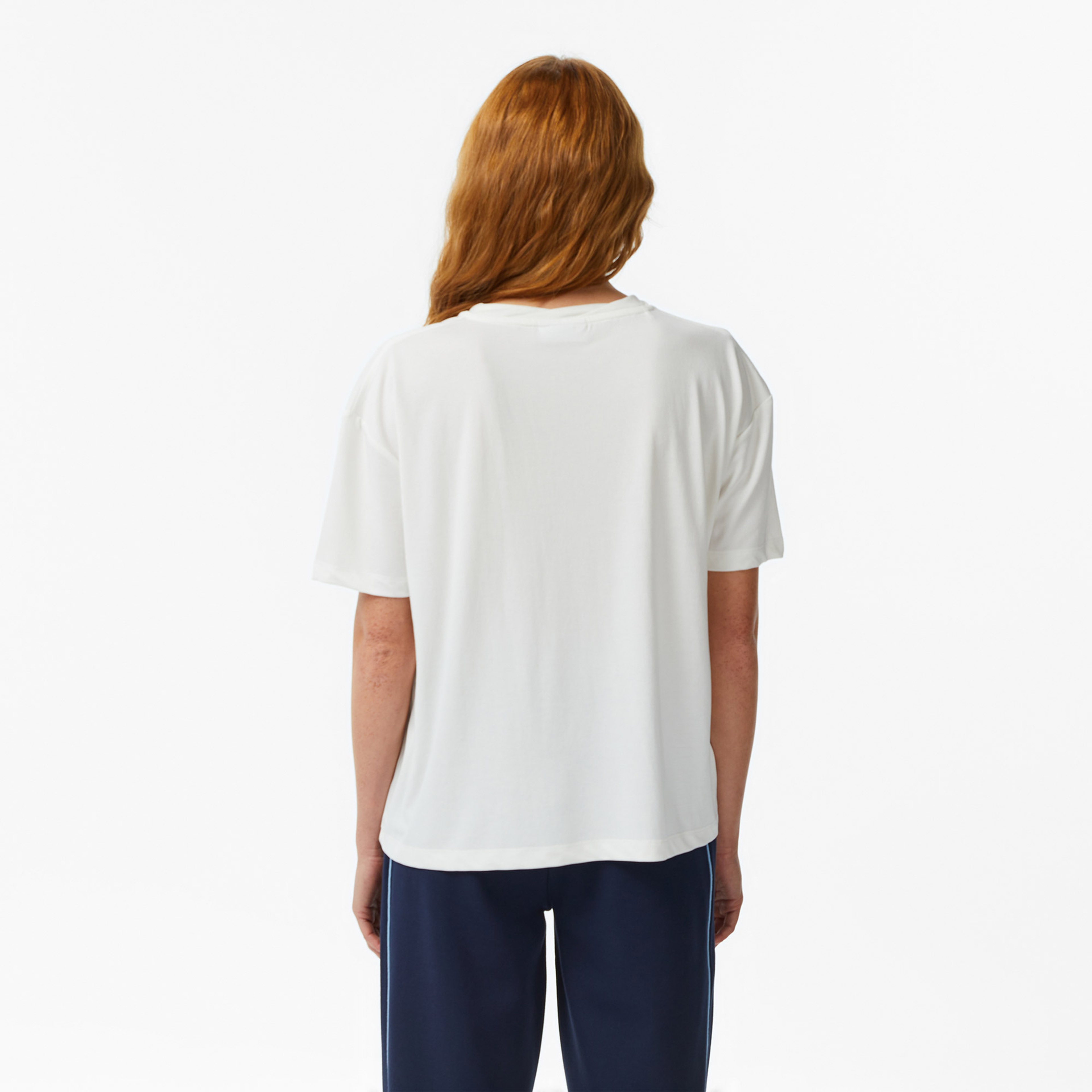 Lacoste Relaxed Fit Kadın Beyaz T-Shirt