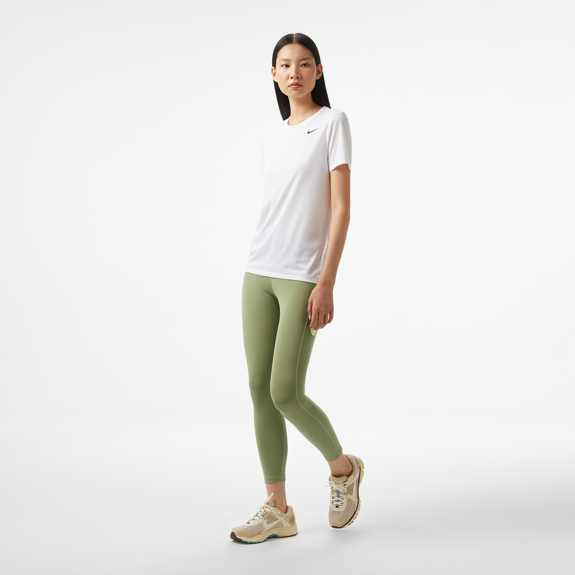 Nike Full Length Tight Kadın Haki Koşu Taytı