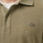 Lacoste Erkek Regular Fit Uzun Kollu Monogram Haki Polo