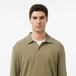 Lacoste Erkek Regular Fit Uzun Kollu Monogram Haki Polo