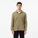 Lacoste Erkek Regular Fit Uzun Kollu Monogram Haki Polo