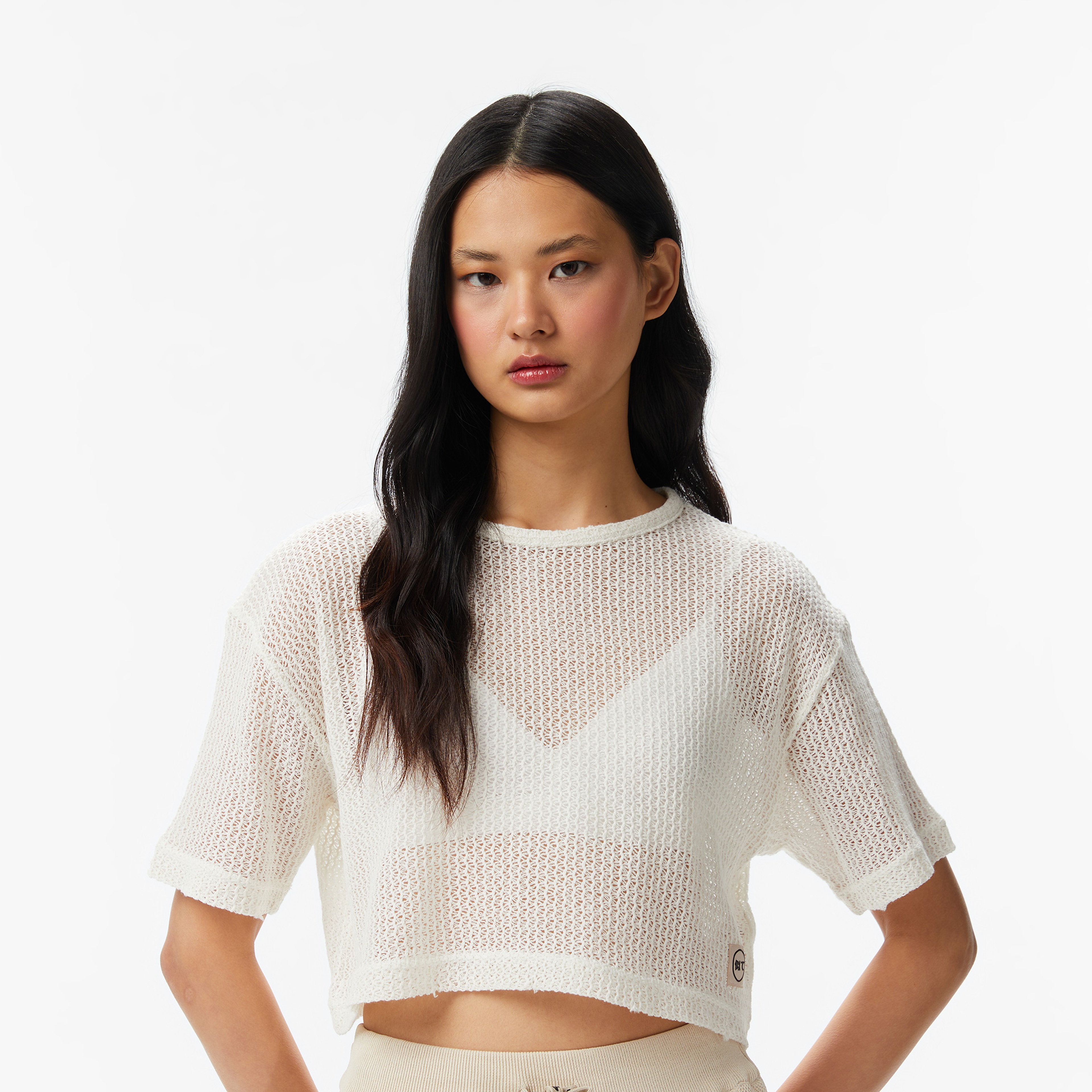 UNITED4 Regular Fit Kadın Bej T-Shirt