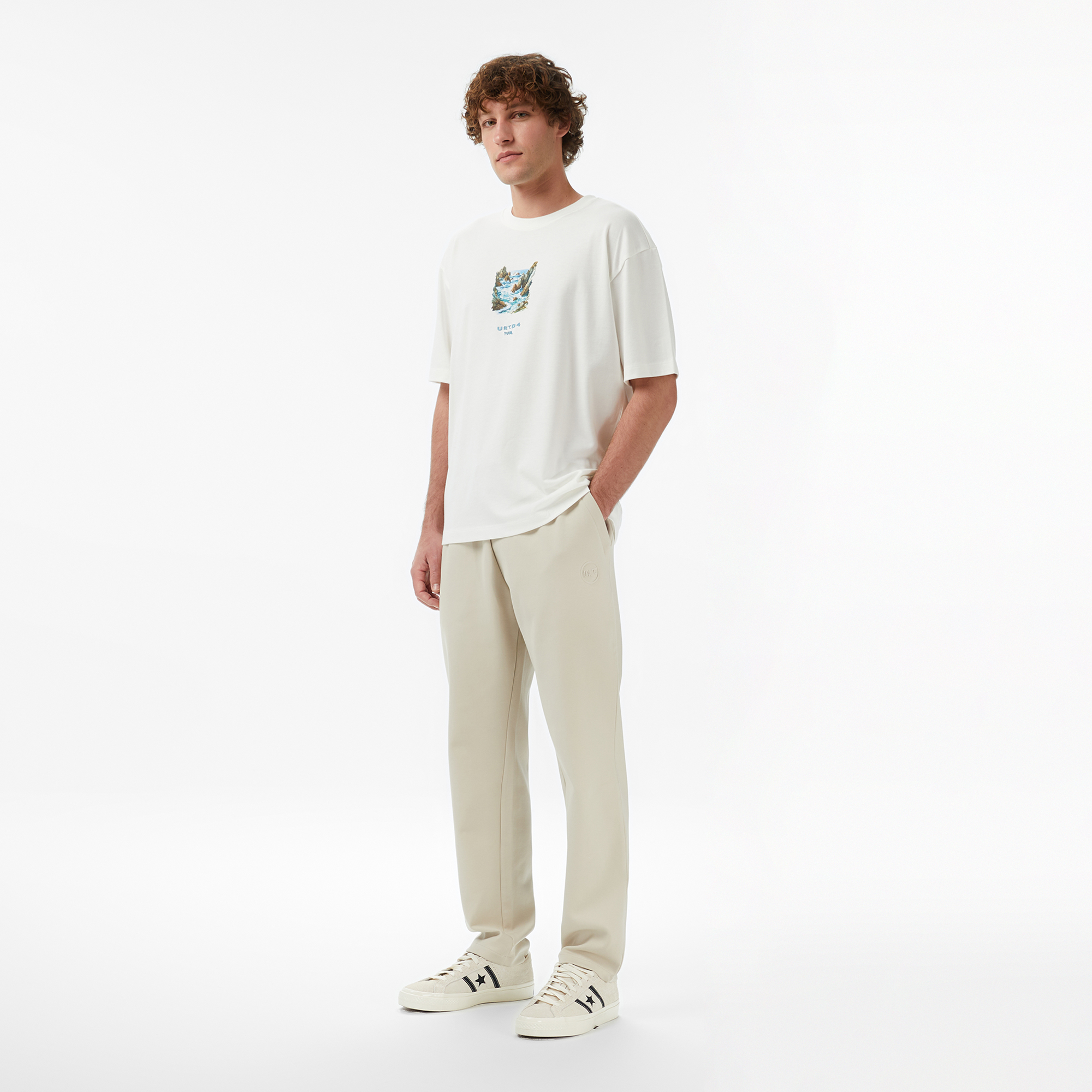 UNITED4 Regular Fit Erkek Krem Eşofman Altı