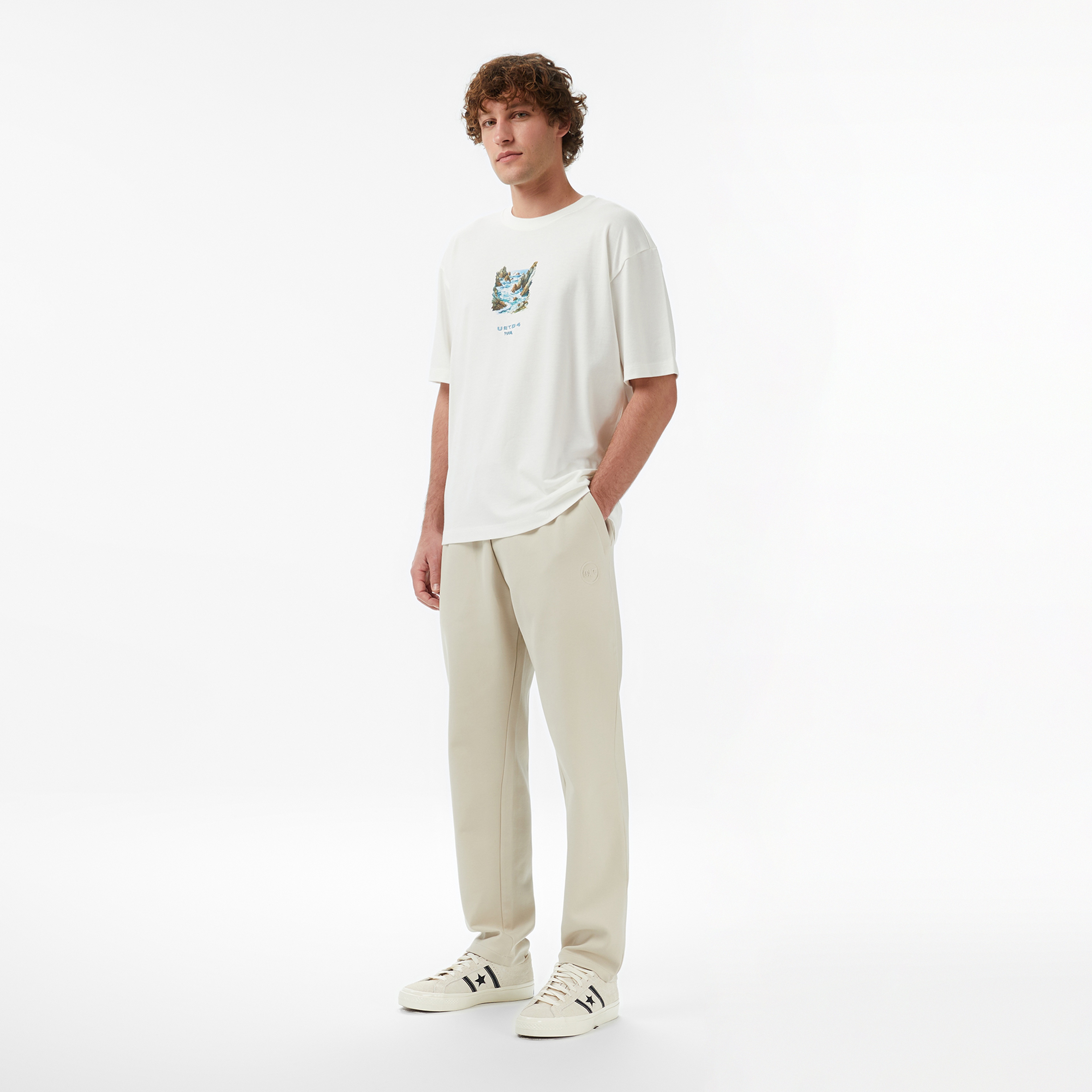 UNITED4 Regular Fit Erkek Krem Eşofman Altı