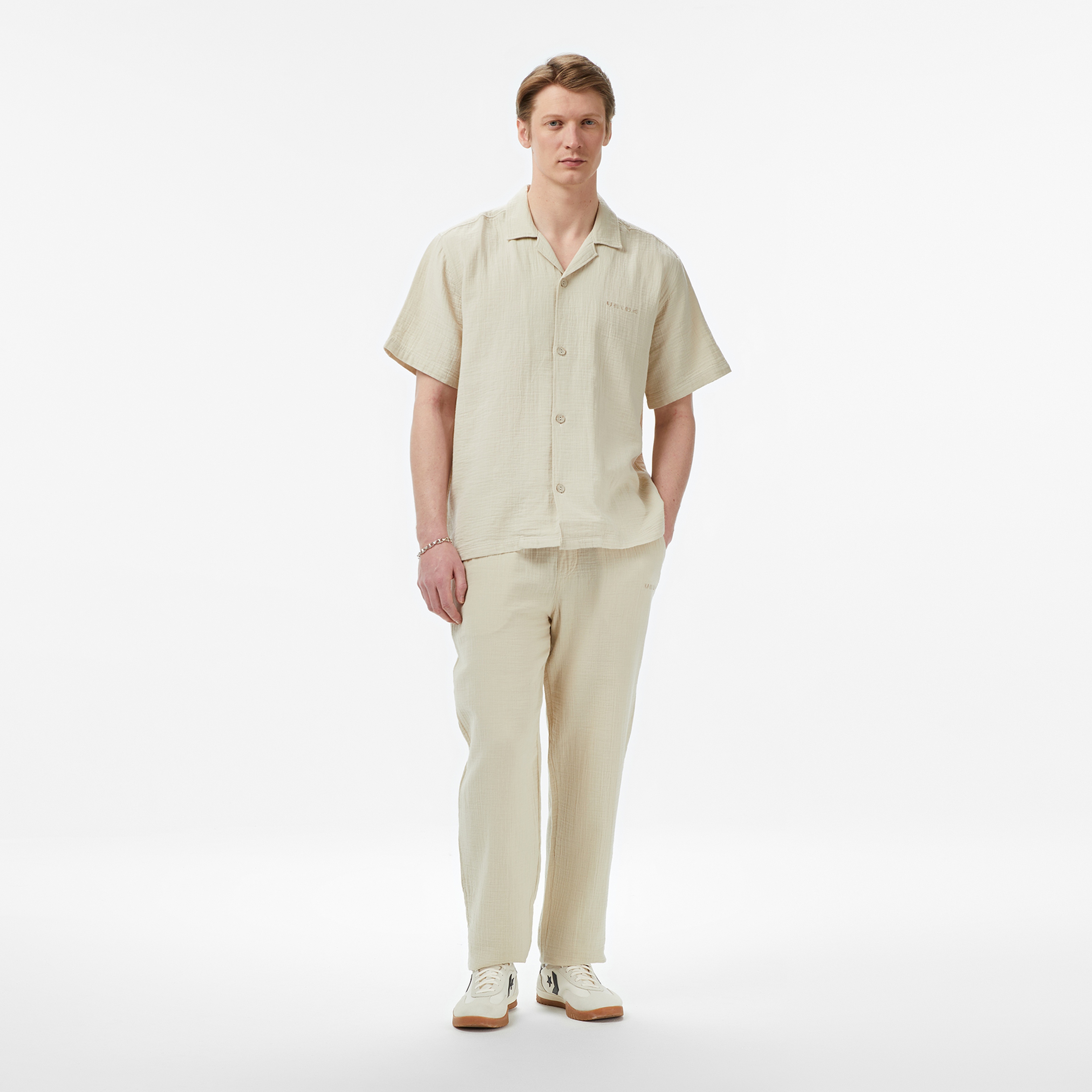 UNITED4 Comfort Fit Erkek Krem Gömlek
