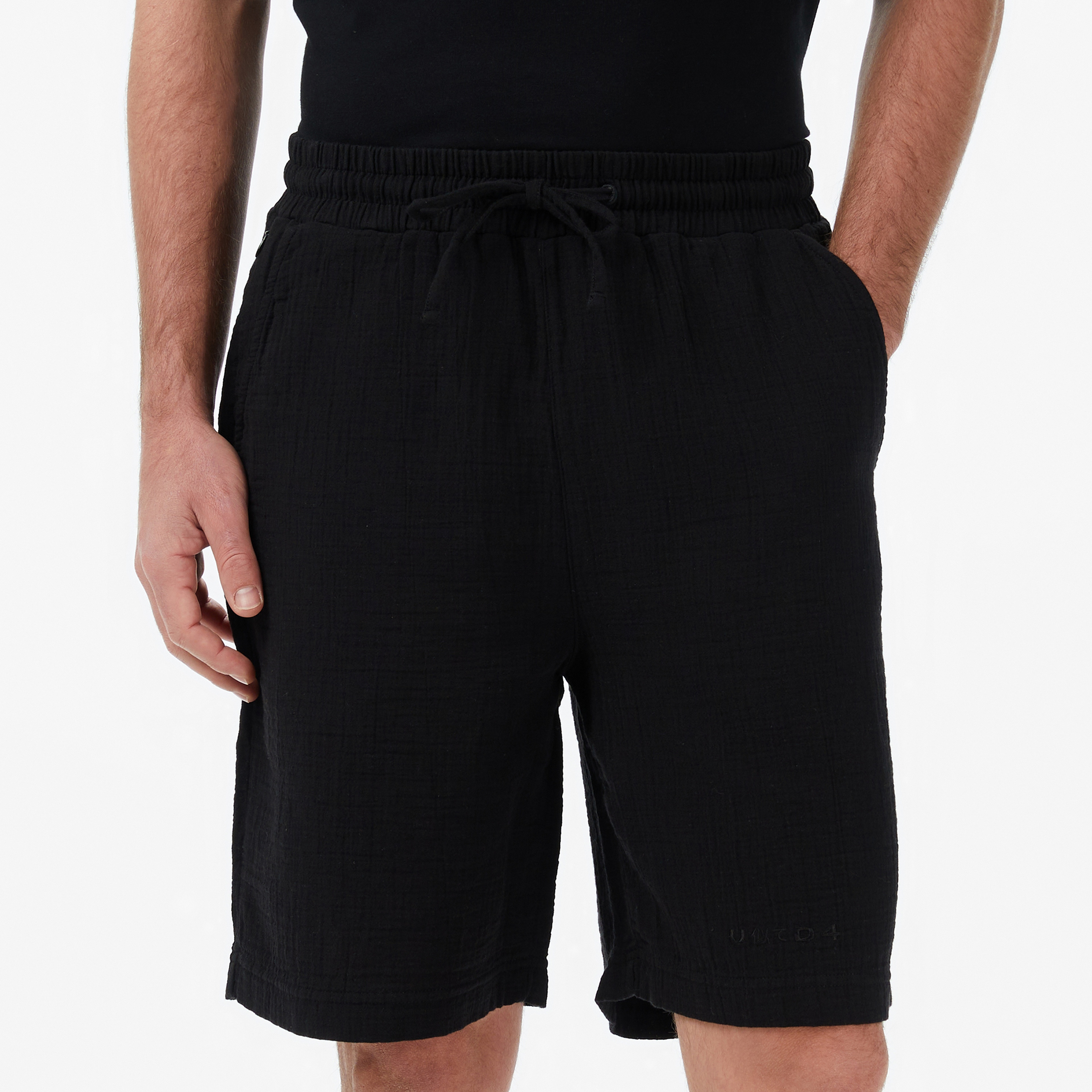 UNITED4 Regular Fit Erkek Siyah Şort