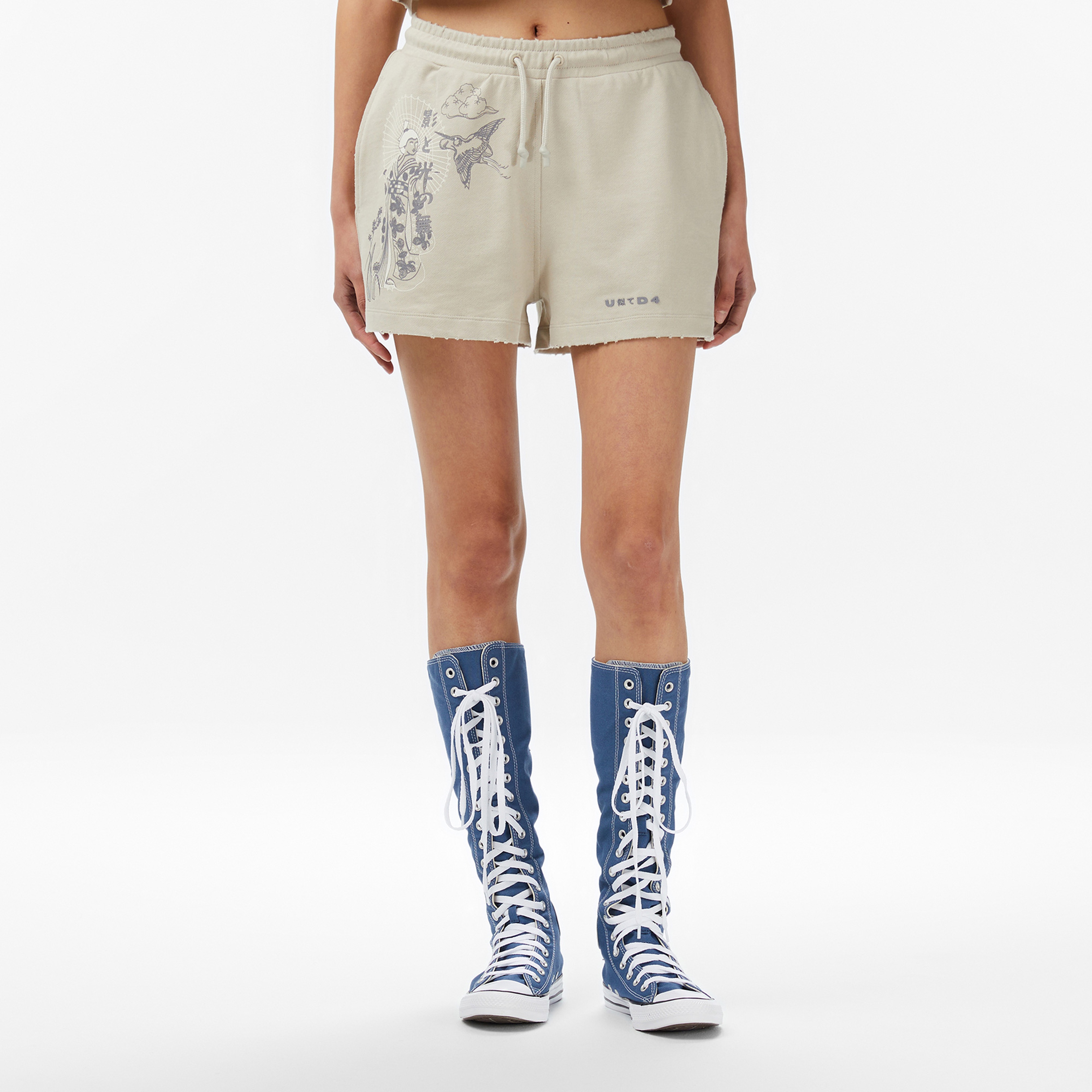 UNITED4 Regular Fit Kadın Krem Şort