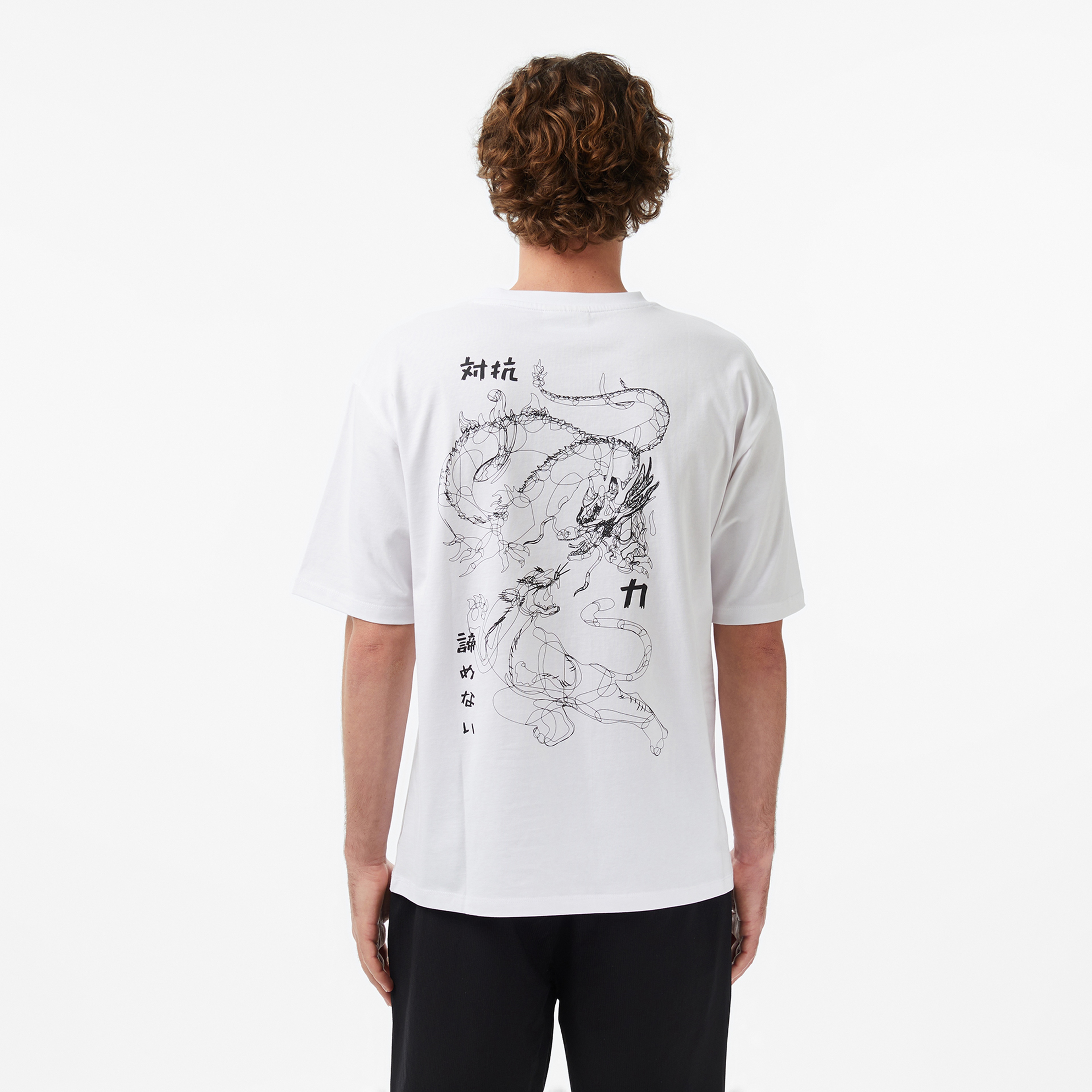 UNITED4 Regular Fit Erkek Beyaz T-Shirt