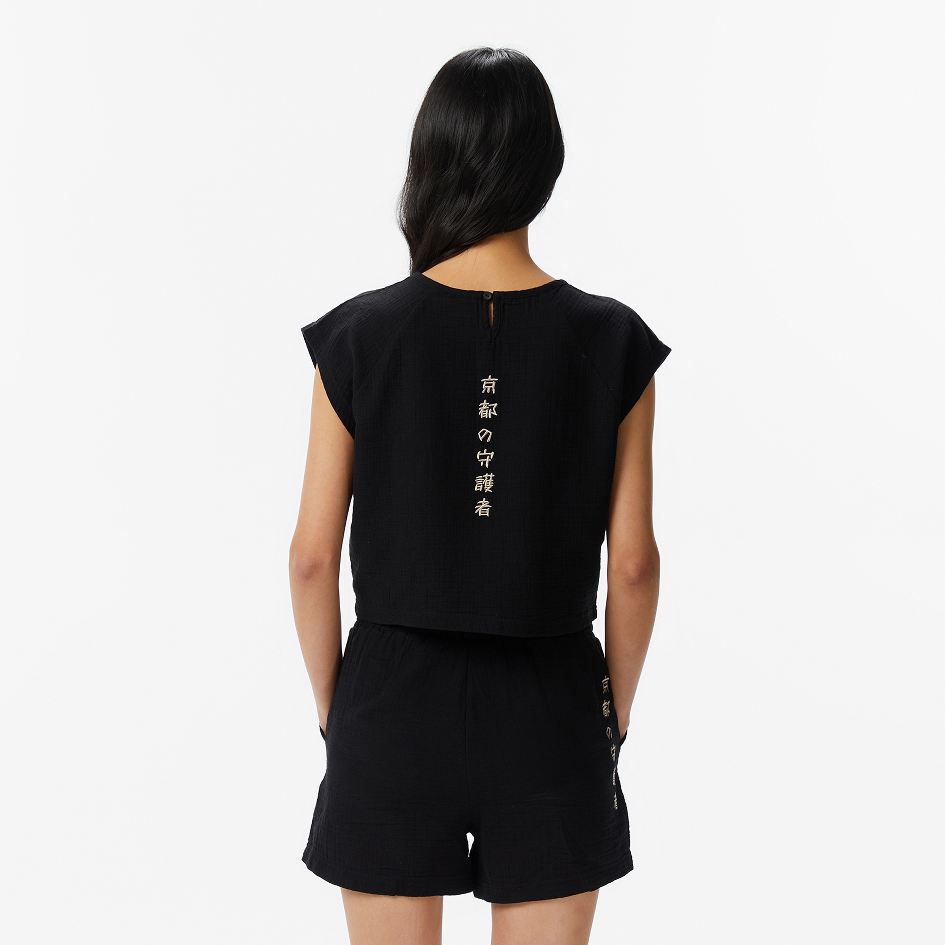 UNITED4 Regular Fit Kadın Siyah Atlet