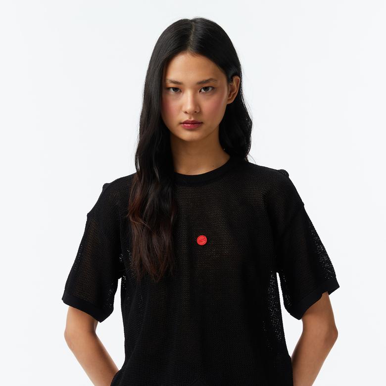 UNITED4 Crop Fit Kadın Siyah Triko