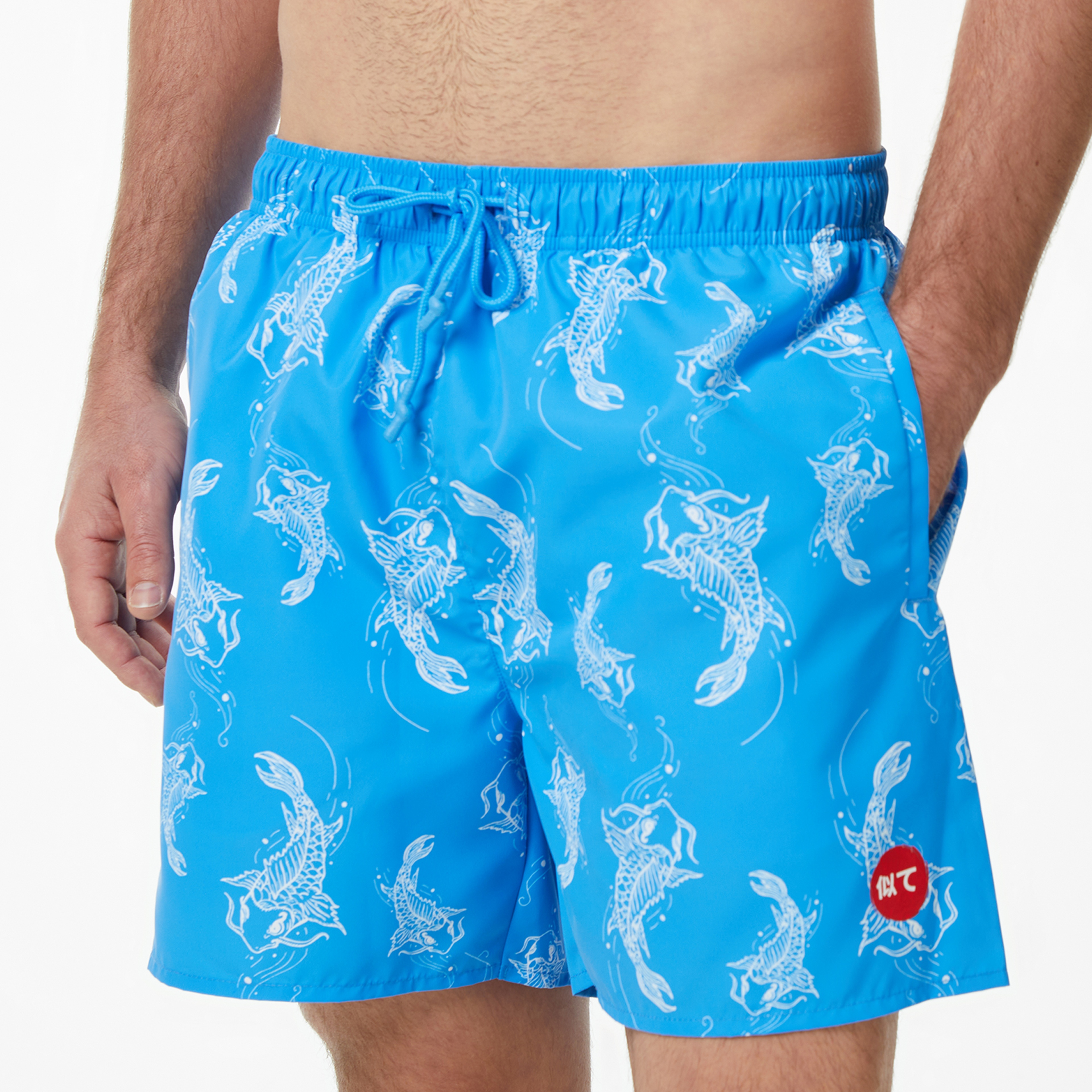 UNITED4 Regular Fit Erkek Mavi Mayo & Mayo Şort