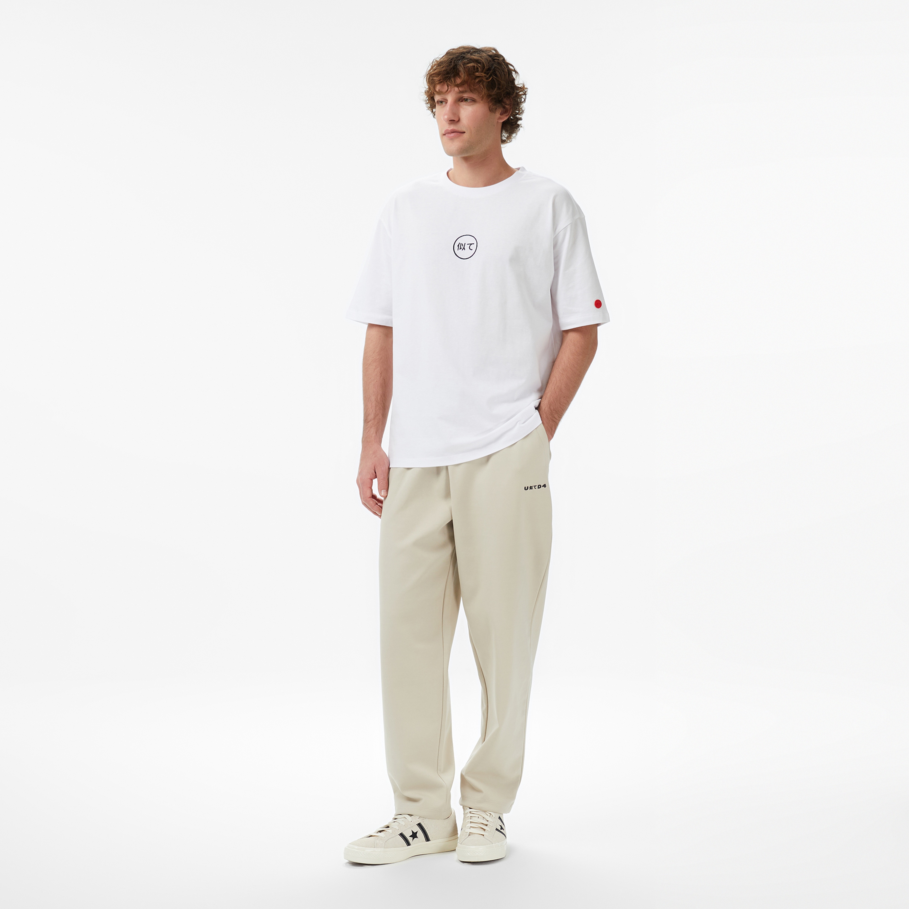 UNITED4 Regular Fit Erkek Beyaz T-Shirt