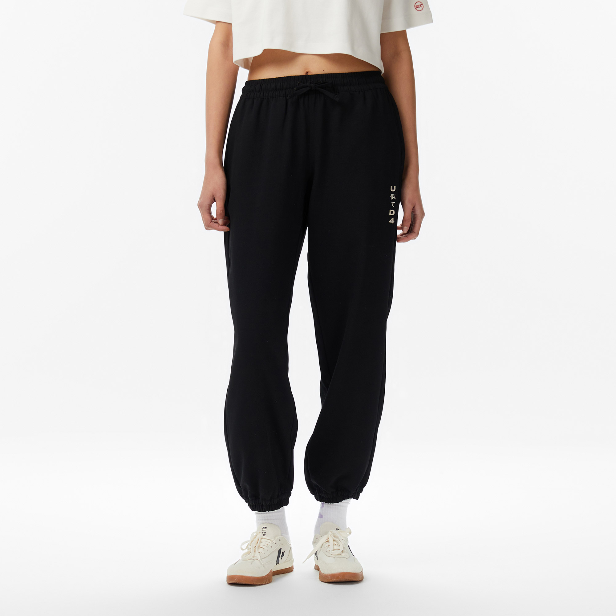 UNITED4 Regular Fit Kadın Siyah Eşofman Altı