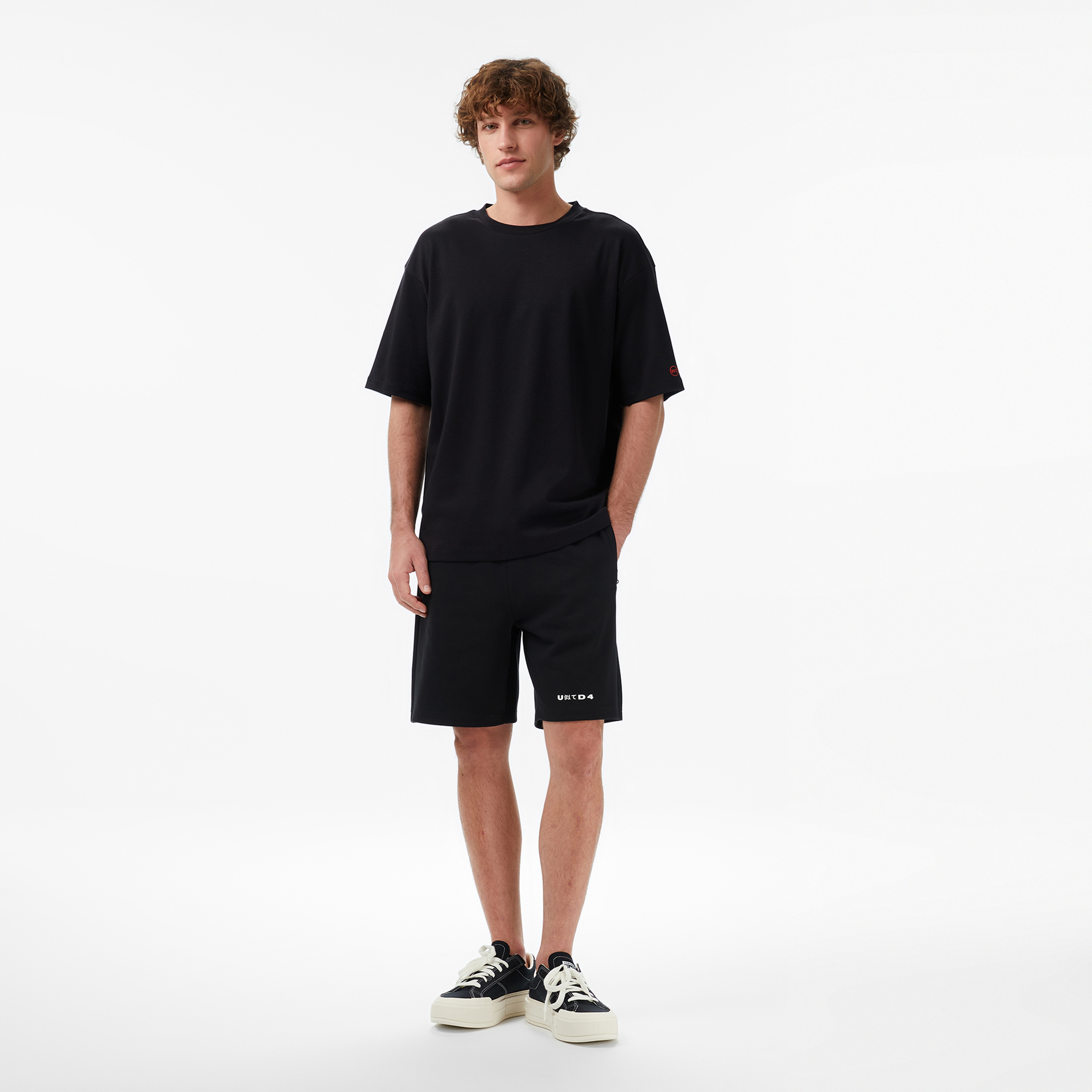 UNITED4 Regular Fit Erkek Siyah T-Shirt