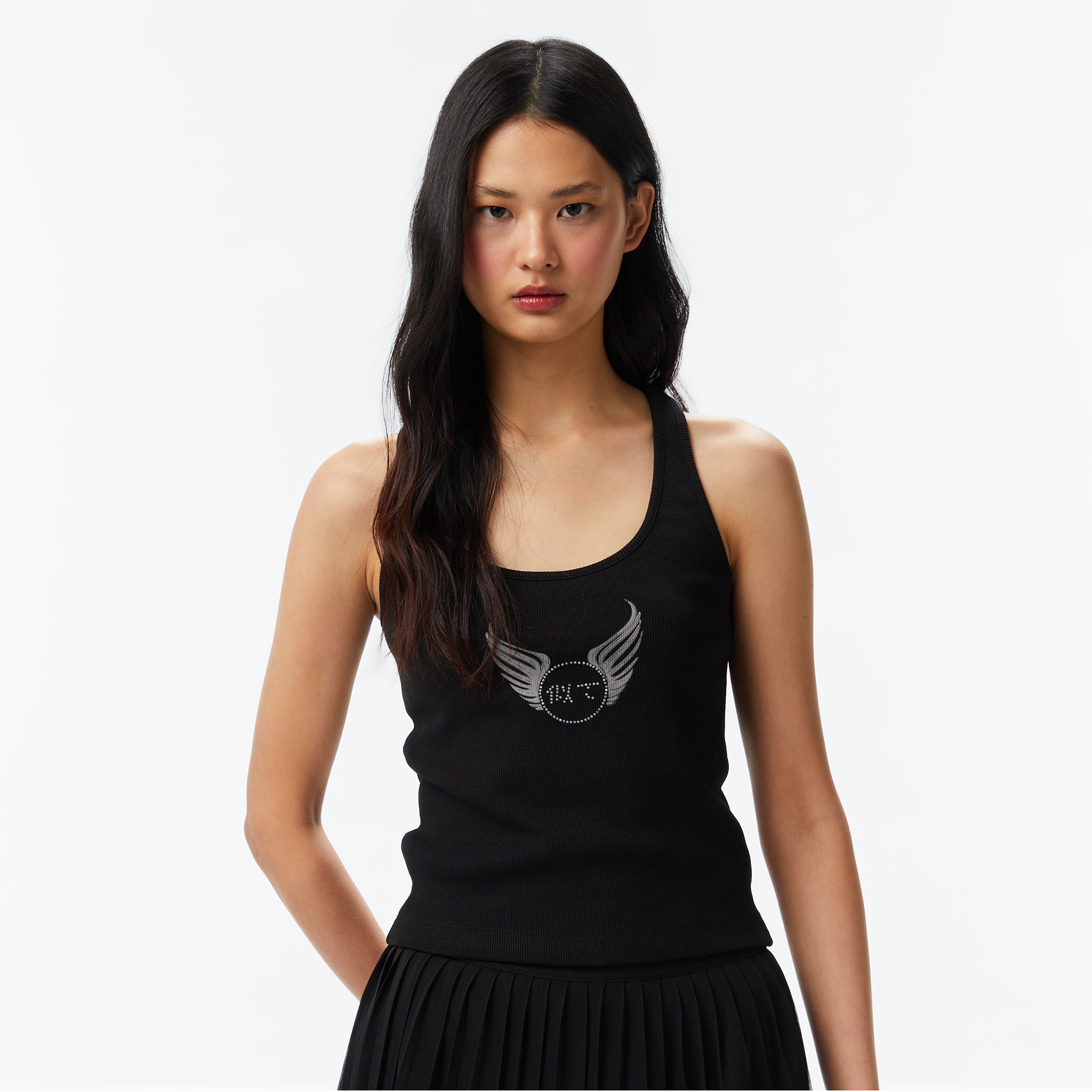 UNITED4 Slim Fit Kadın Siyah Atlet