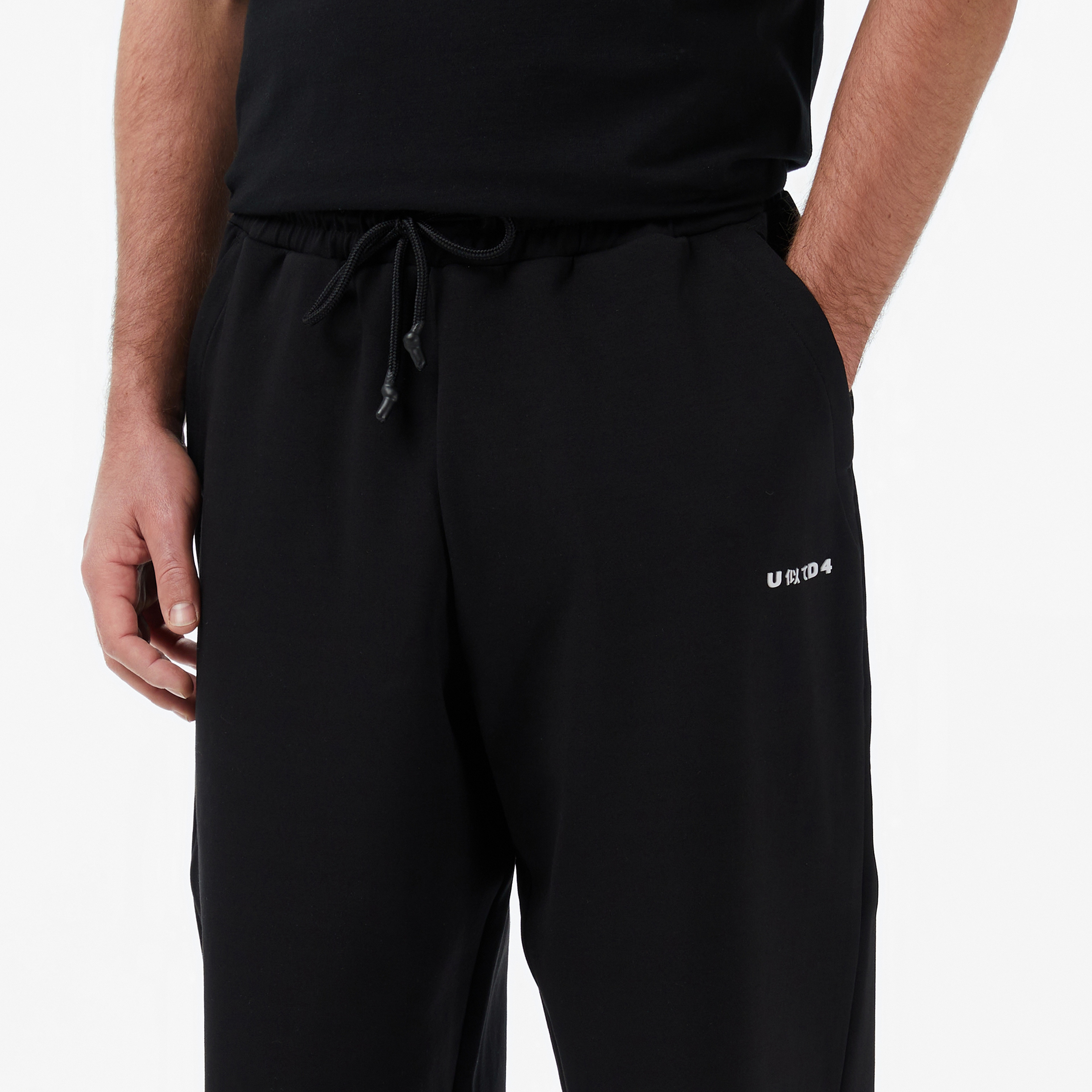 UNITED4 Oversize Fit Erkek Siyah Eşofman Altı