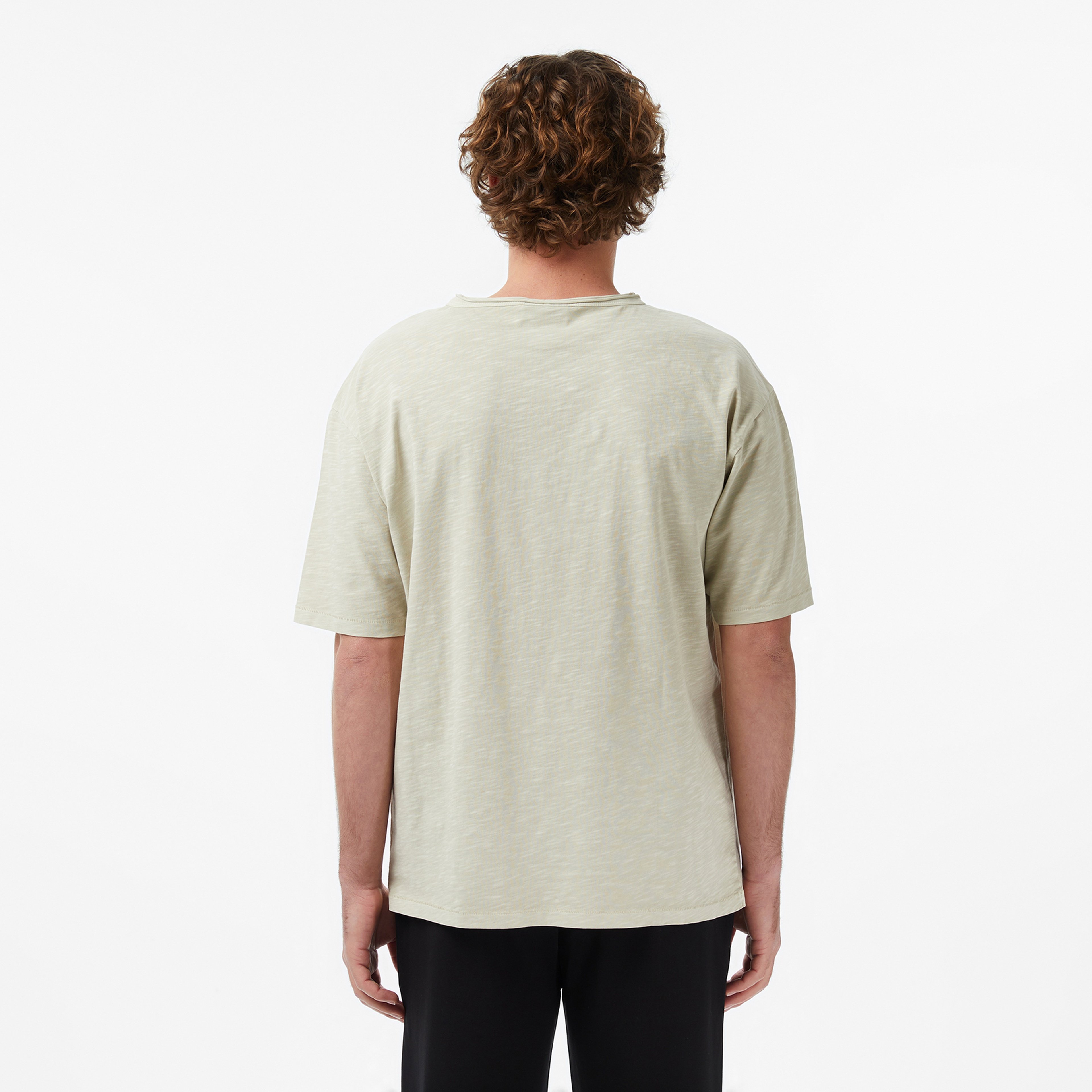 UNITED4 Regular Fit Erkek Krem T-Shirt