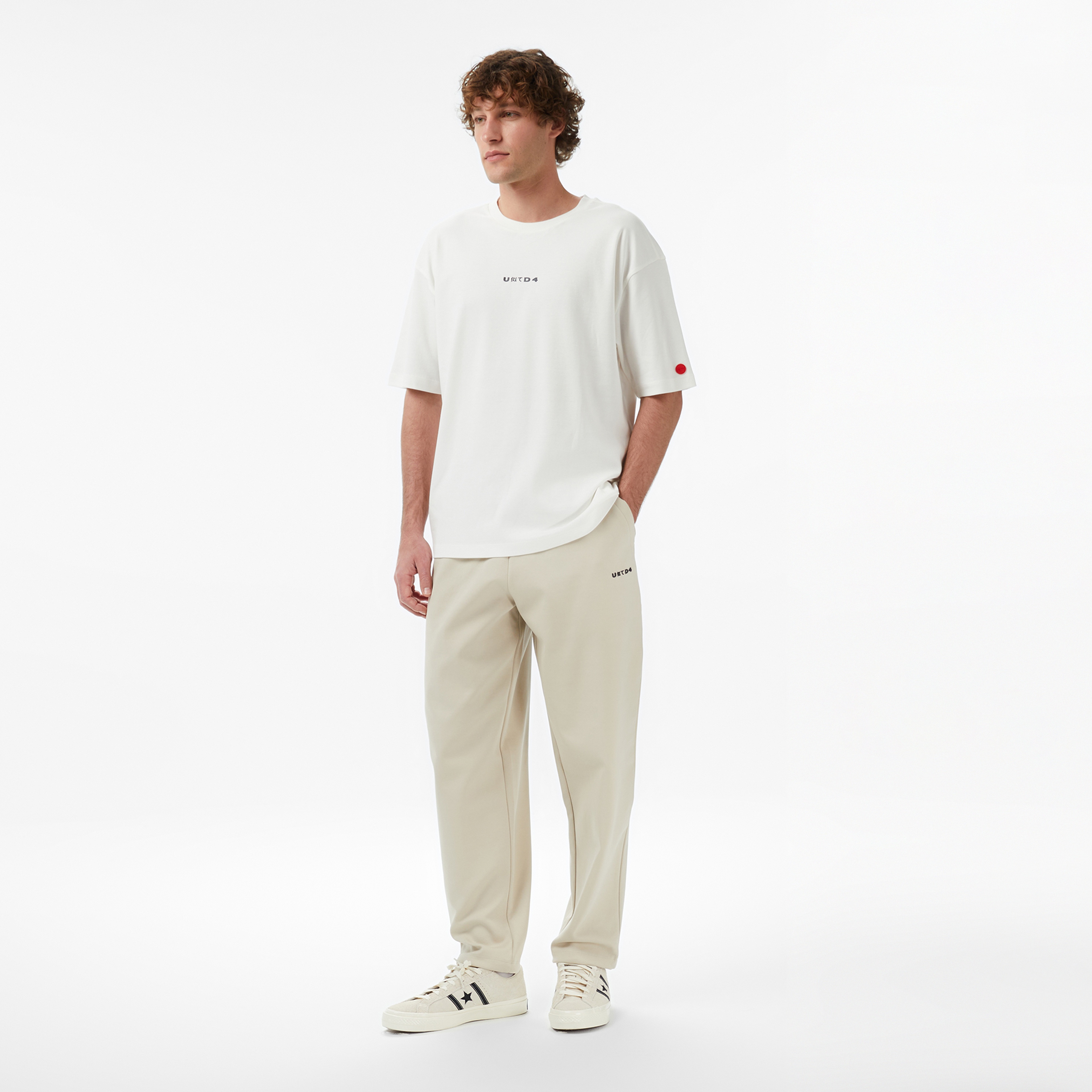 UNITED4 Regular Fit Erkek Bej T-Shirt